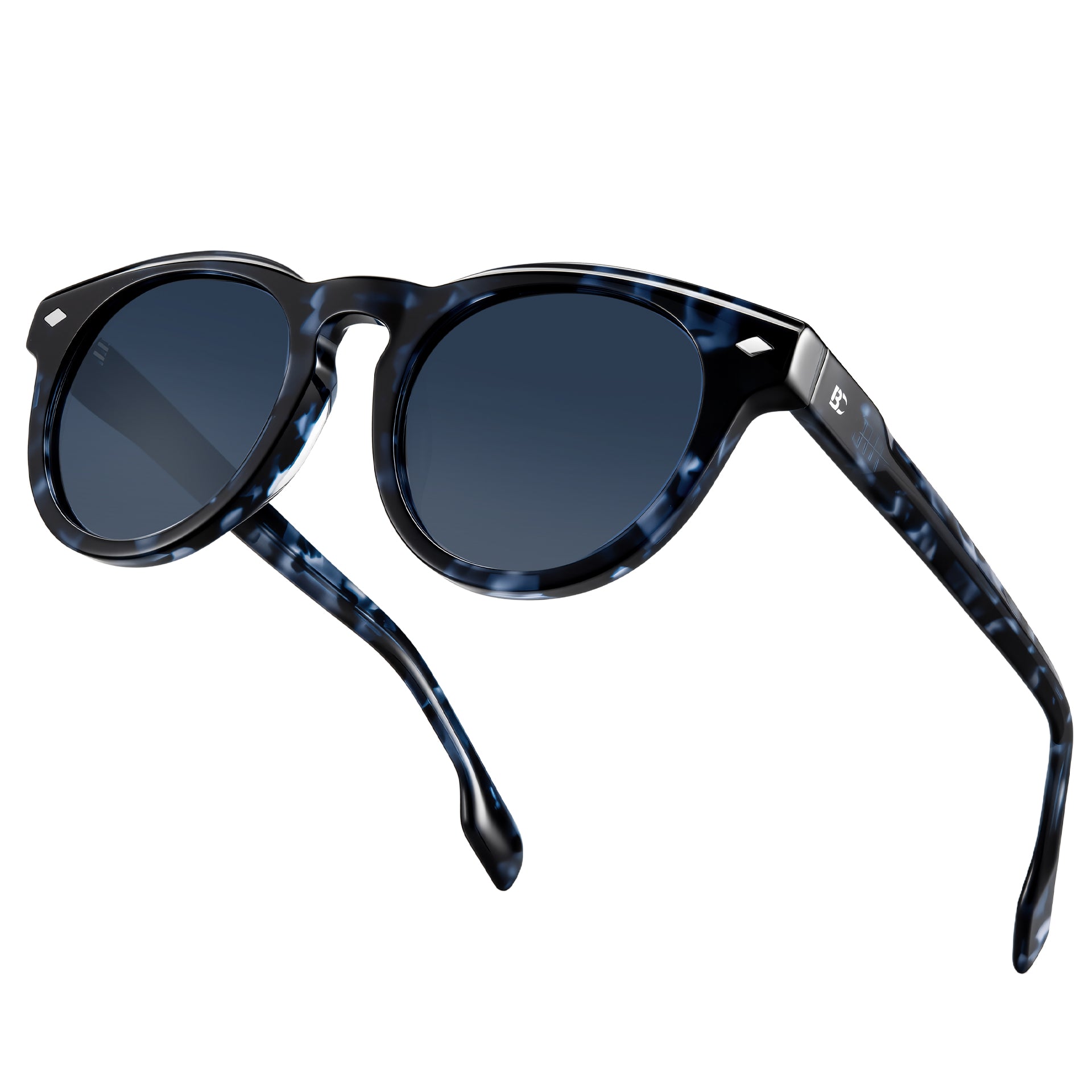 BIRCEN Womens Round Polarized Sunglasses: Retro Acetate Sun Glasses UV400 Protection Shades for Driving Beach Daily Wear