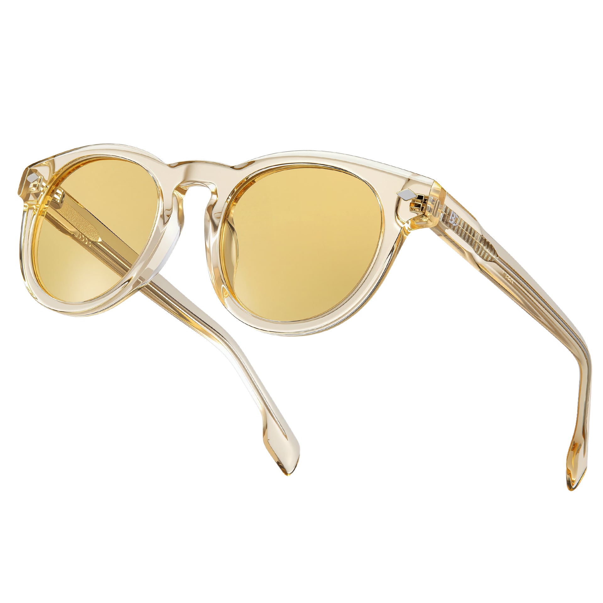 BIRCEN Womens Round Polarized Sunglasses: Retro Acetate Sun Glasses UV400 Protection Shades for Driving Beach Daily Wear