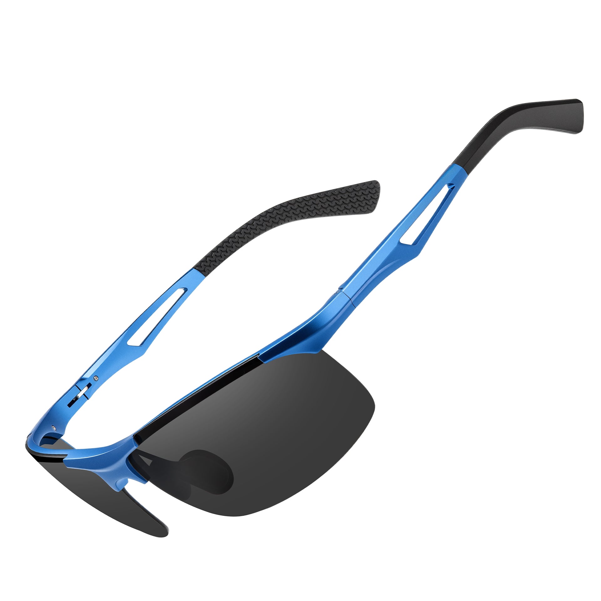 BIRCEN Polarized Anti-Glare Sunglasses for Men: Lightweight Metal Wrap around Sun Glasses UV Protection for Driving Fishing