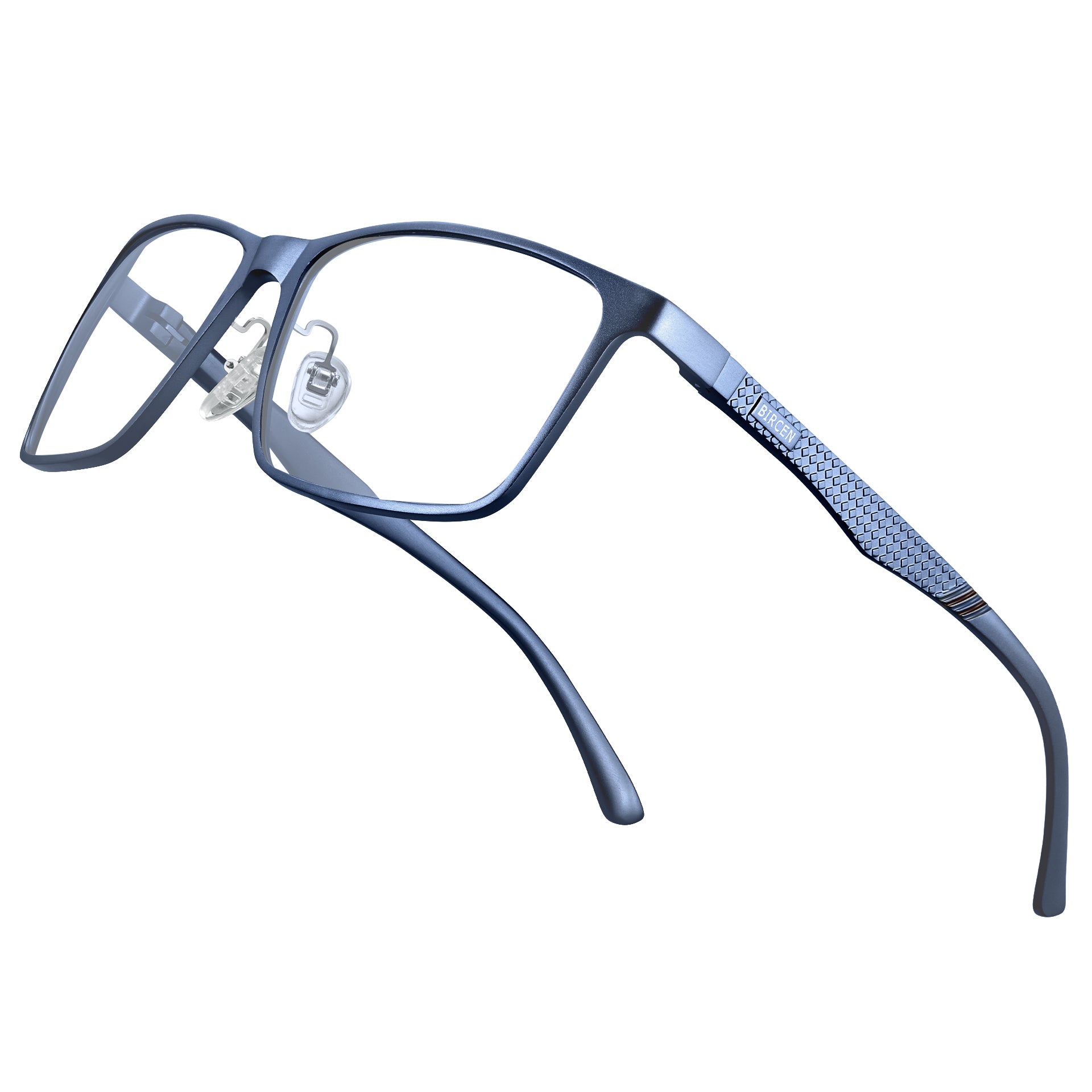 BIRCEN Mens Blue Light Glasses: Lightweight Al-Mg Metal Bluelight Blocking Computer Glasses Anti Eyestrain for Office & Home