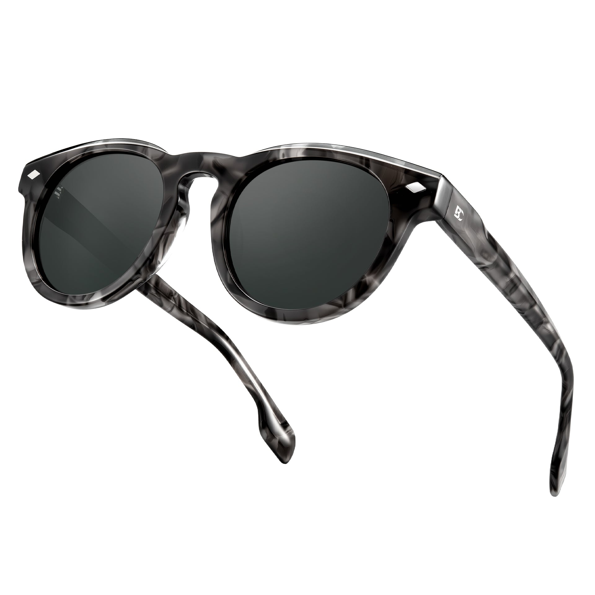 BIRCEN Womens Round Polarized Sunglasses: Retro Acetate Sun Glasses UV400 Protection Shades for Driving Beach Daily Wear
