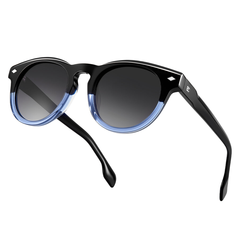 BIRCEN Womens Round Polarized Sunglasses: Retro Acetate Sun Glasses UV400 Protection Shades for Driving Beach Daily Wear