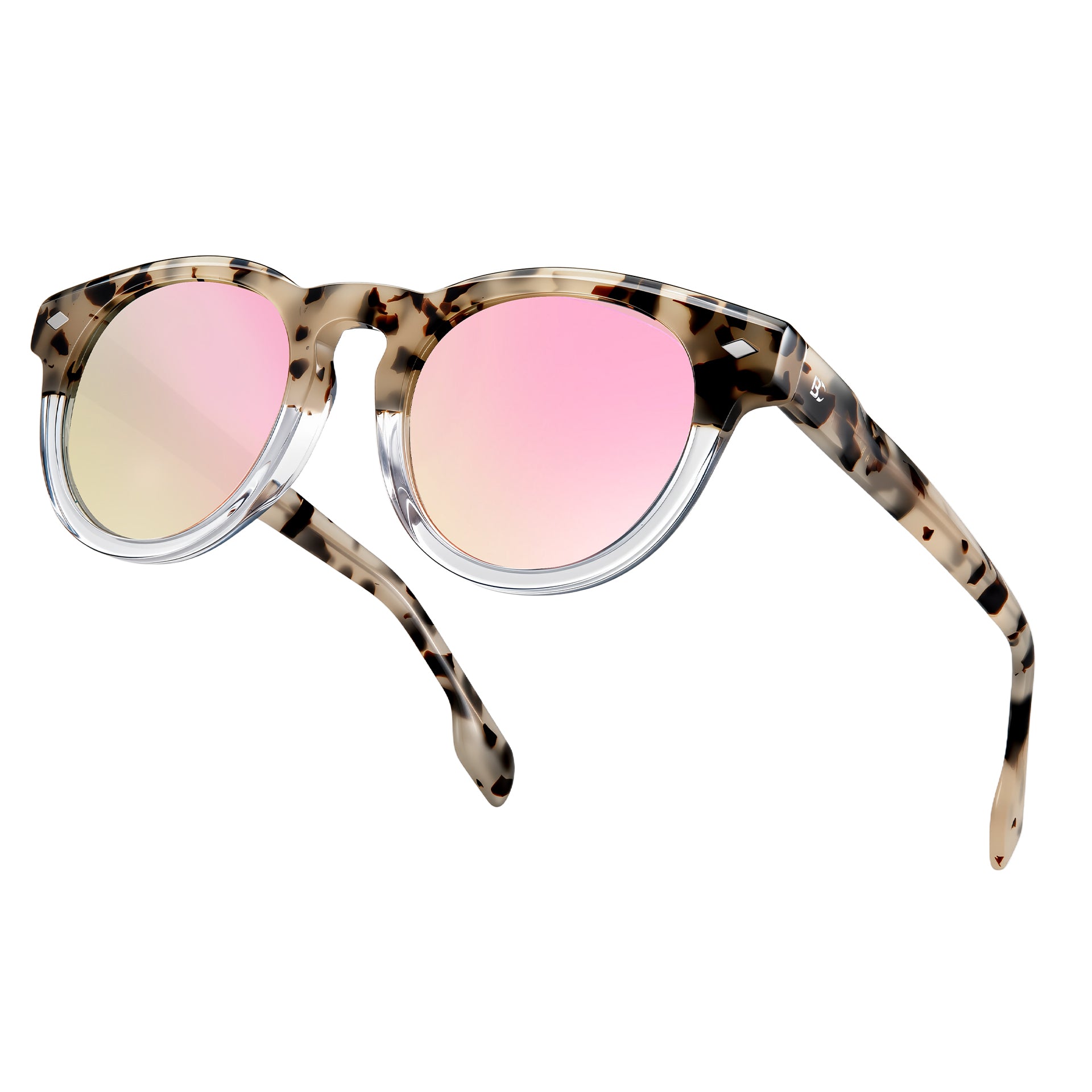 BIRCEN Womens Round Polarized Sunglasses: Retro Acetate Sun Glasses UV400 Protection Shades for Driving Beach Daily Wear