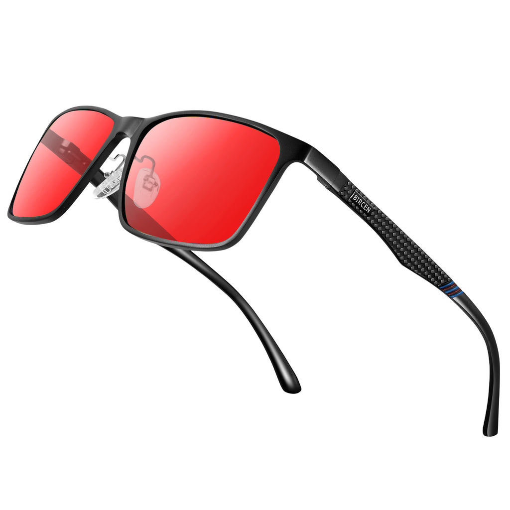 BIRCEN Mens Blue Light Glasses: Lightweight Al-Mg Metal Bluelight Blocking Computer Glasses Anti Eyestrain for Office & Home