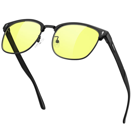 BIRCEN Blue Light Blocking Glasses: Al-Mg Metal Bluelight Computer Clear Glasses for Men Women Anti Eyestrain Office Home