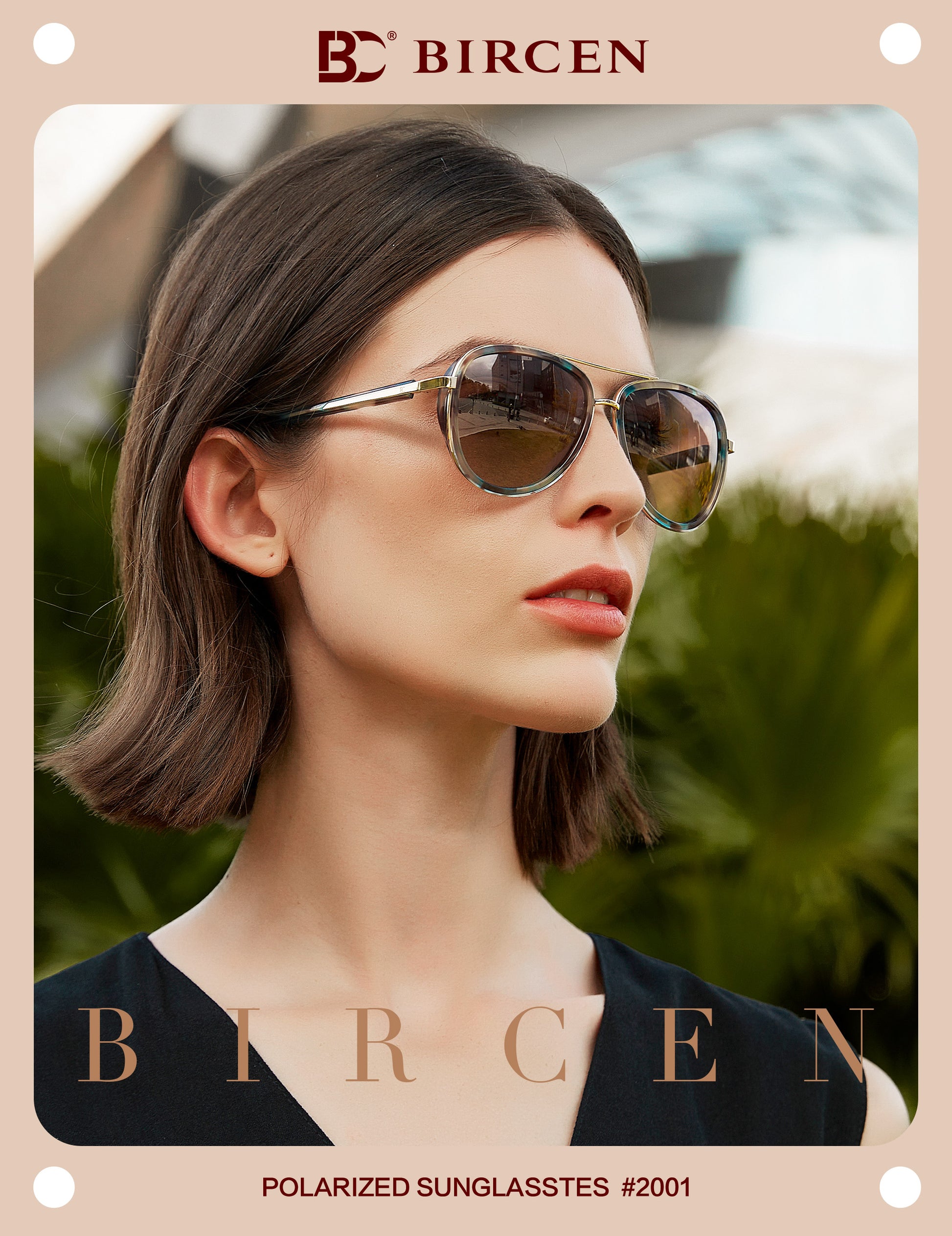 BIRCEN Acetate Sunglasses for Women BC2001