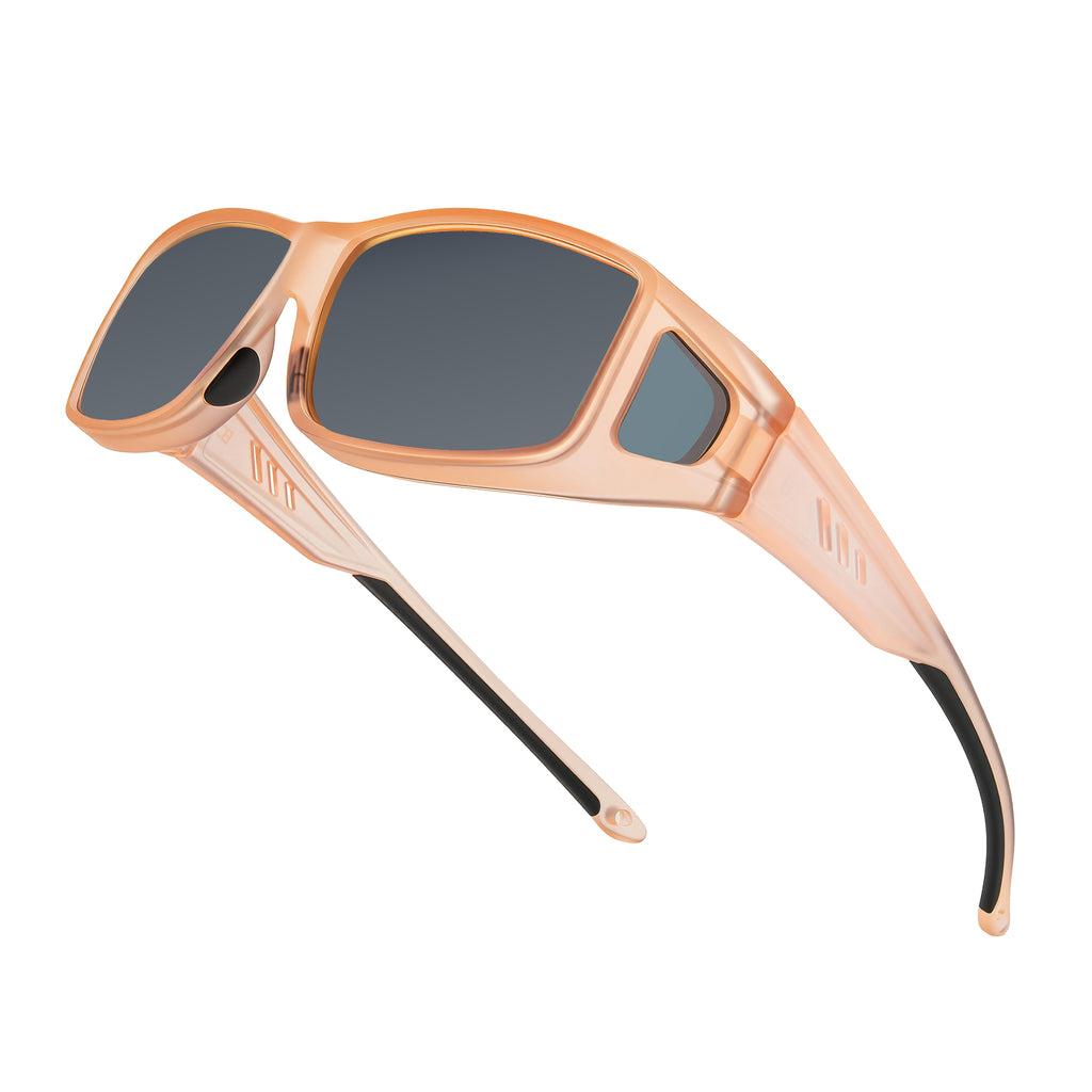 BIRCEN Polarized Fit Over Sunglasses: UV Protection Wrap Around TR90 Sunglasses Over Glasses for Men Women Driving Fishing