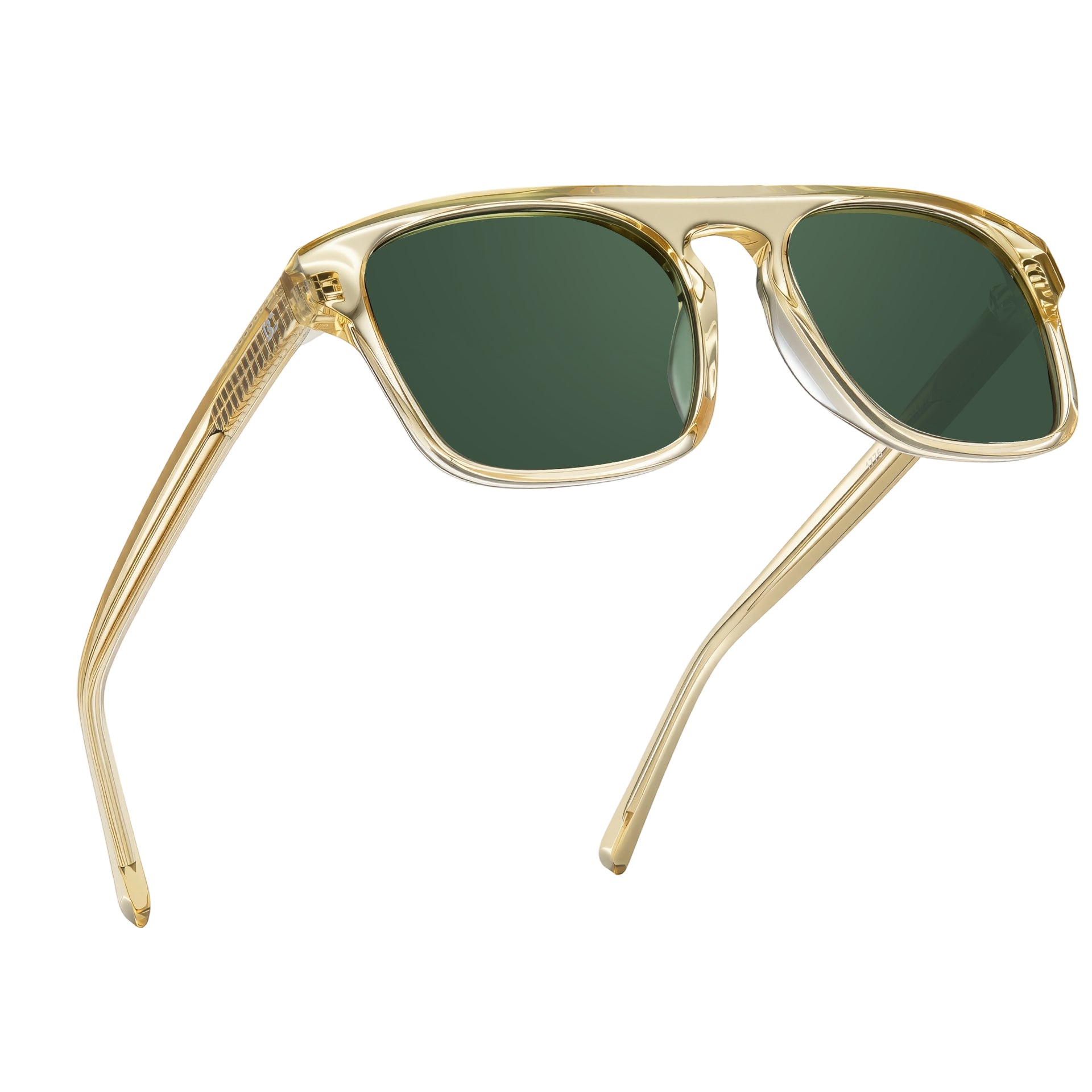 BIRCEN Mens Acetate Polarized Sunglasses: Retro Square Sun Glasses UV400 Protection Anti-Glare Shades for Driving Travel