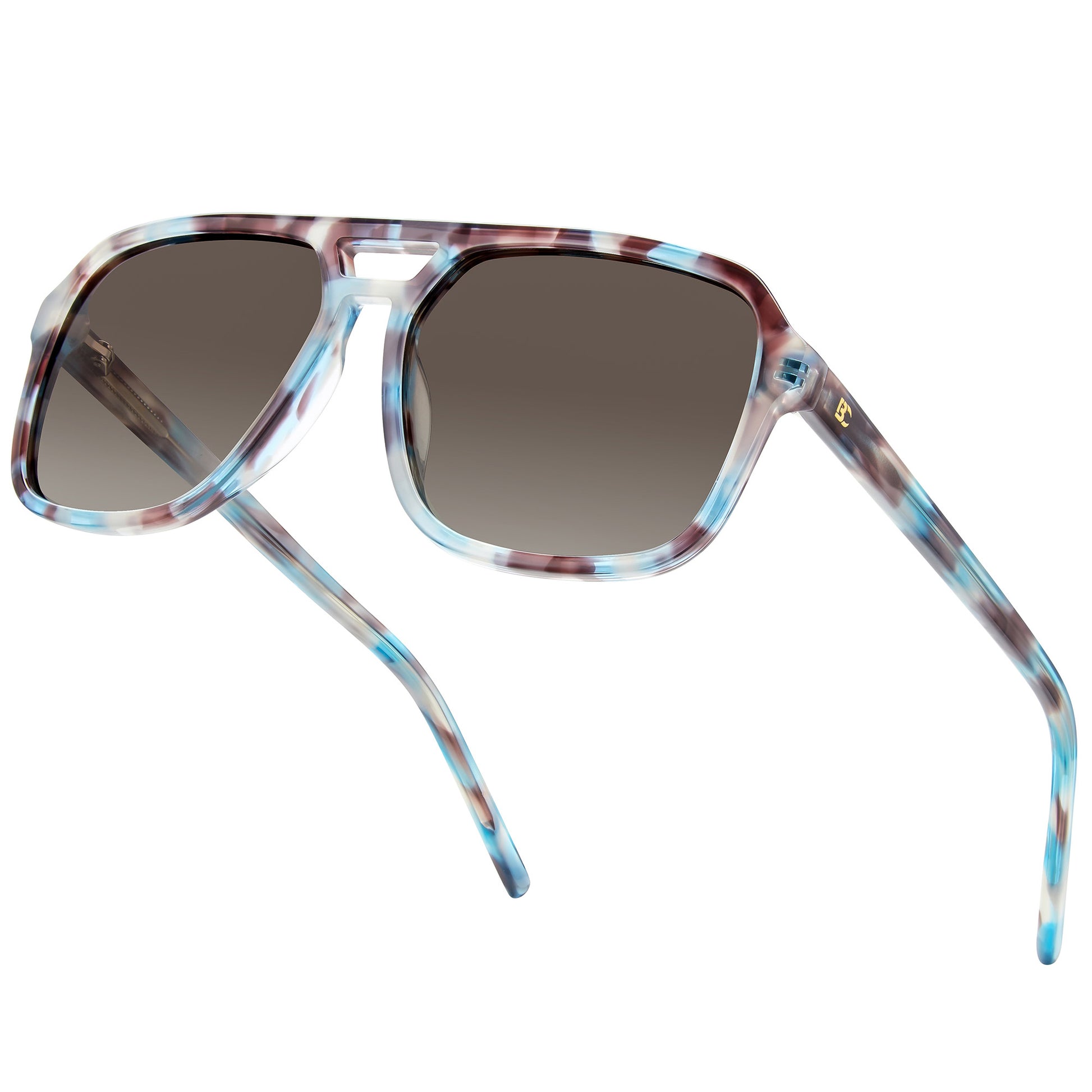 BIRCEN Women Polarized Acetate Sunglasses: Fashion Square Aviator Shades BC2007