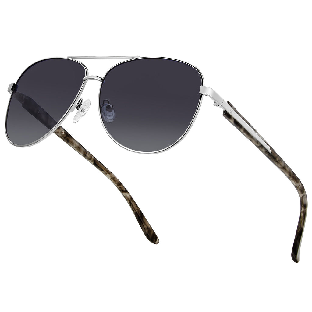 BIRCEN Polarized Aviator Sunglasses for Women : UV Protection Acetate Square Sunglass With Retro Classic Style BC2009