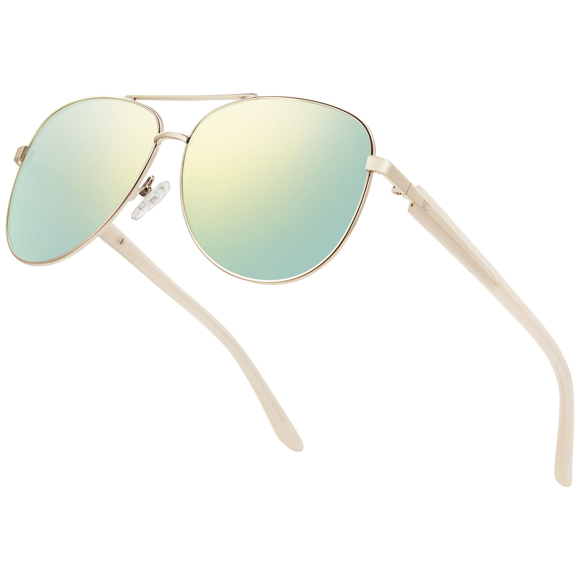 BIRCEN Polarized Aviator Sunglasses for Women : UV Protection Acetate Square Sunglass With Retro Classic Style BC2009