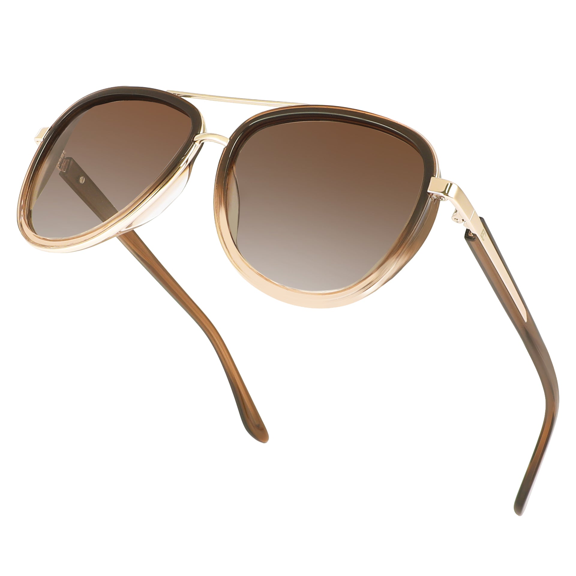 BIRCEN Polarized Sunglasses for Women UV - Protection Womens Retro Mirrored Shades with Acetate Frame BC2001