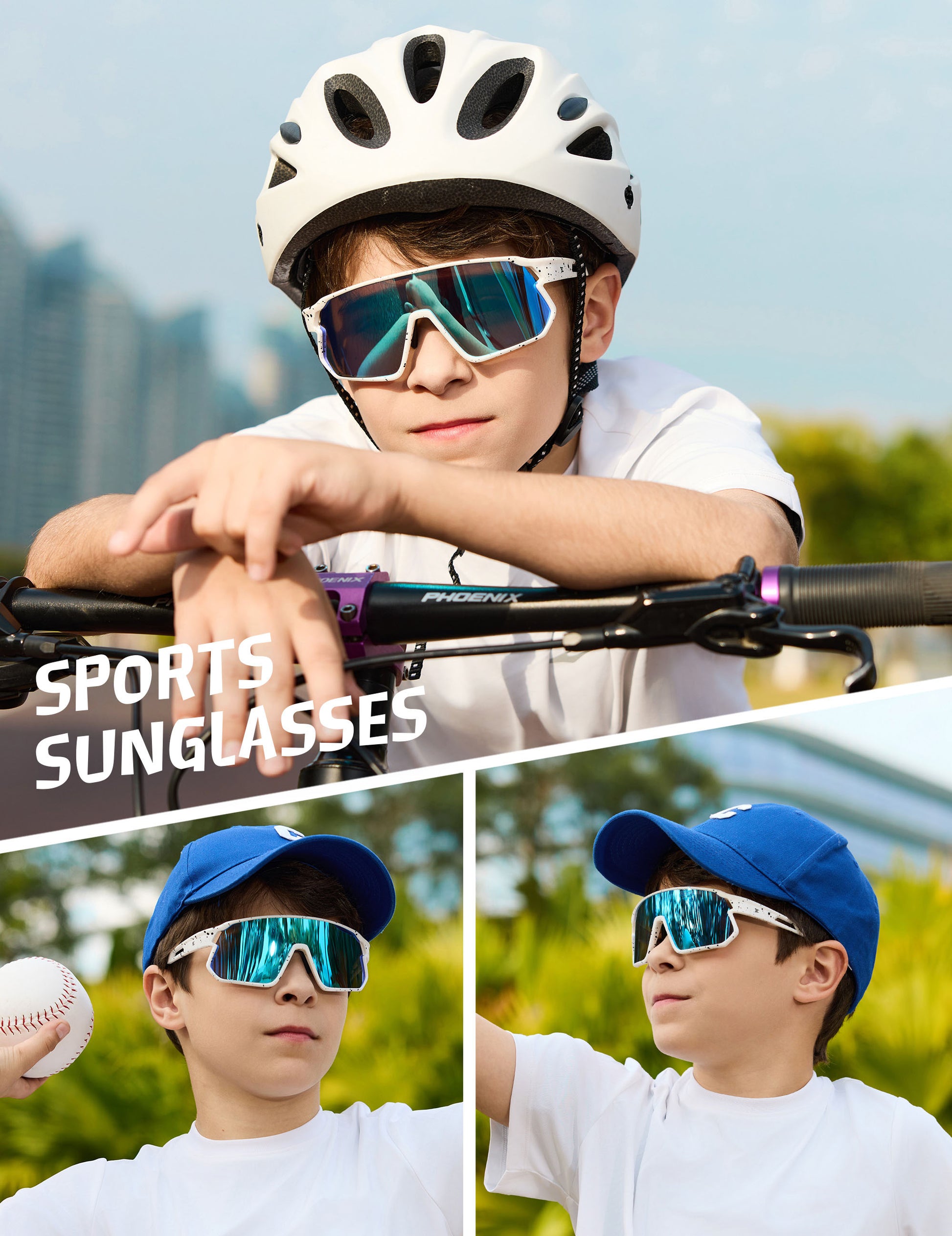 BIRCEN Kids baseball Sunglasses for Youth BC2118