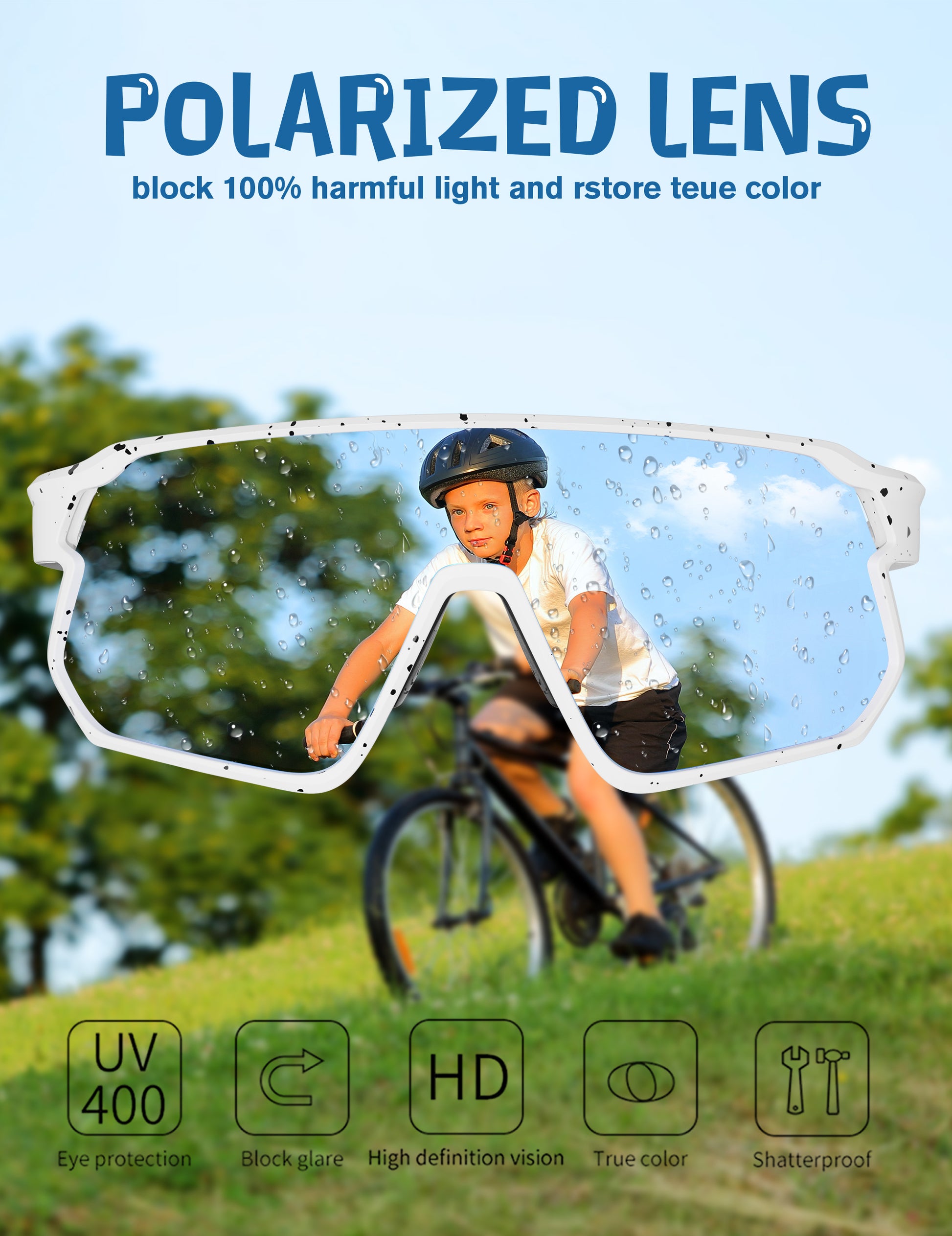 BIRCEN Kids baseball Sunglasses for Youth BC2118