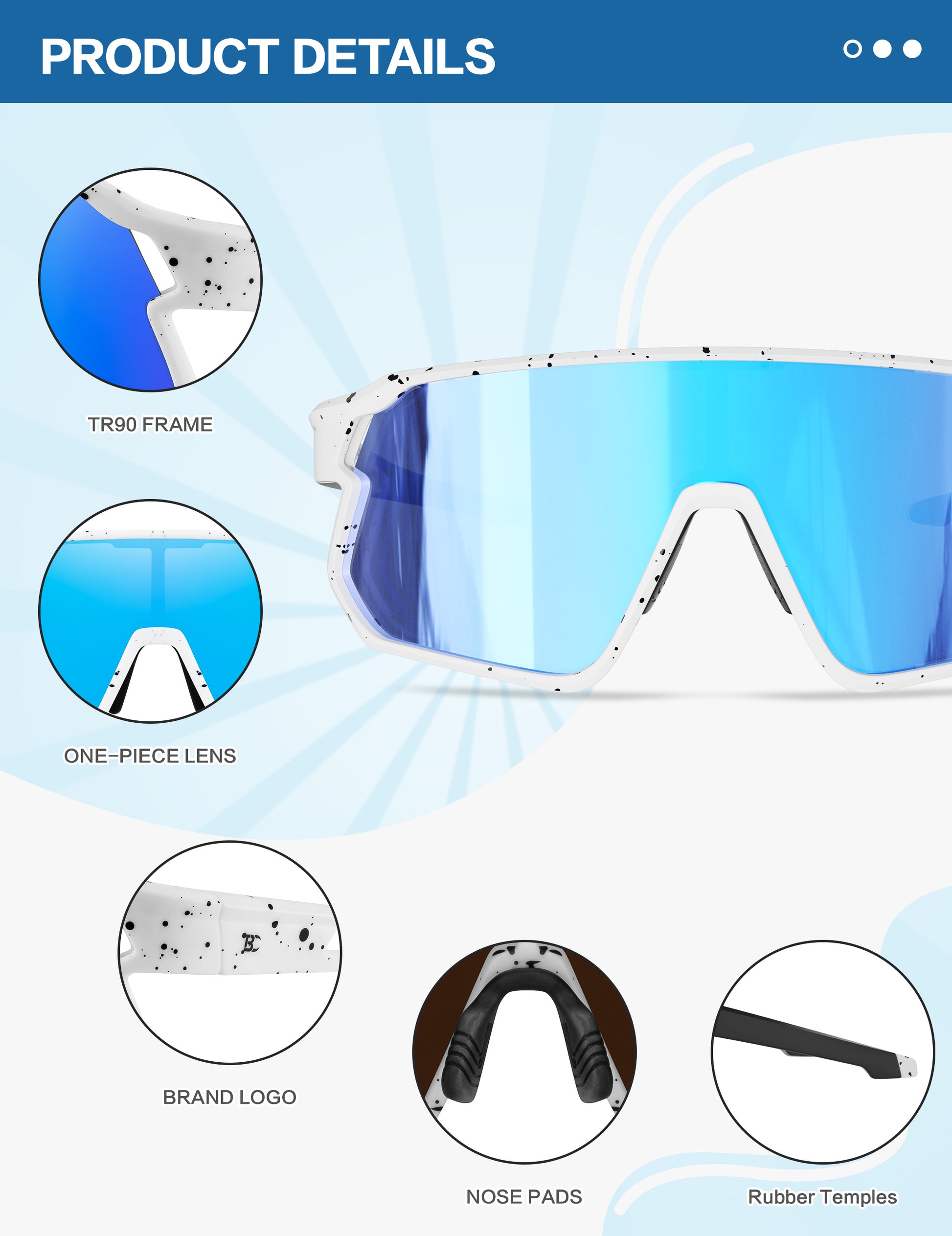 BIRCEN Kids baseball Sunglasses for Youth BC2118