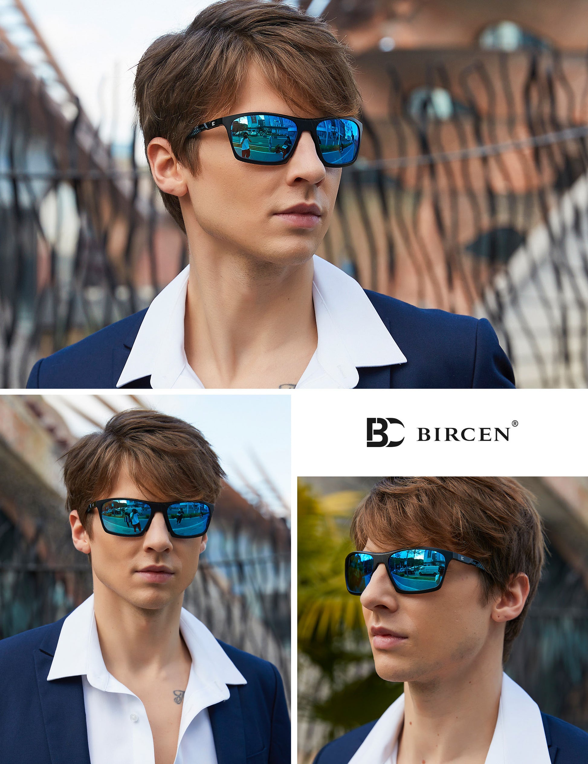 BIRCEN Men Carbon Fiber Sunglasses BC8093