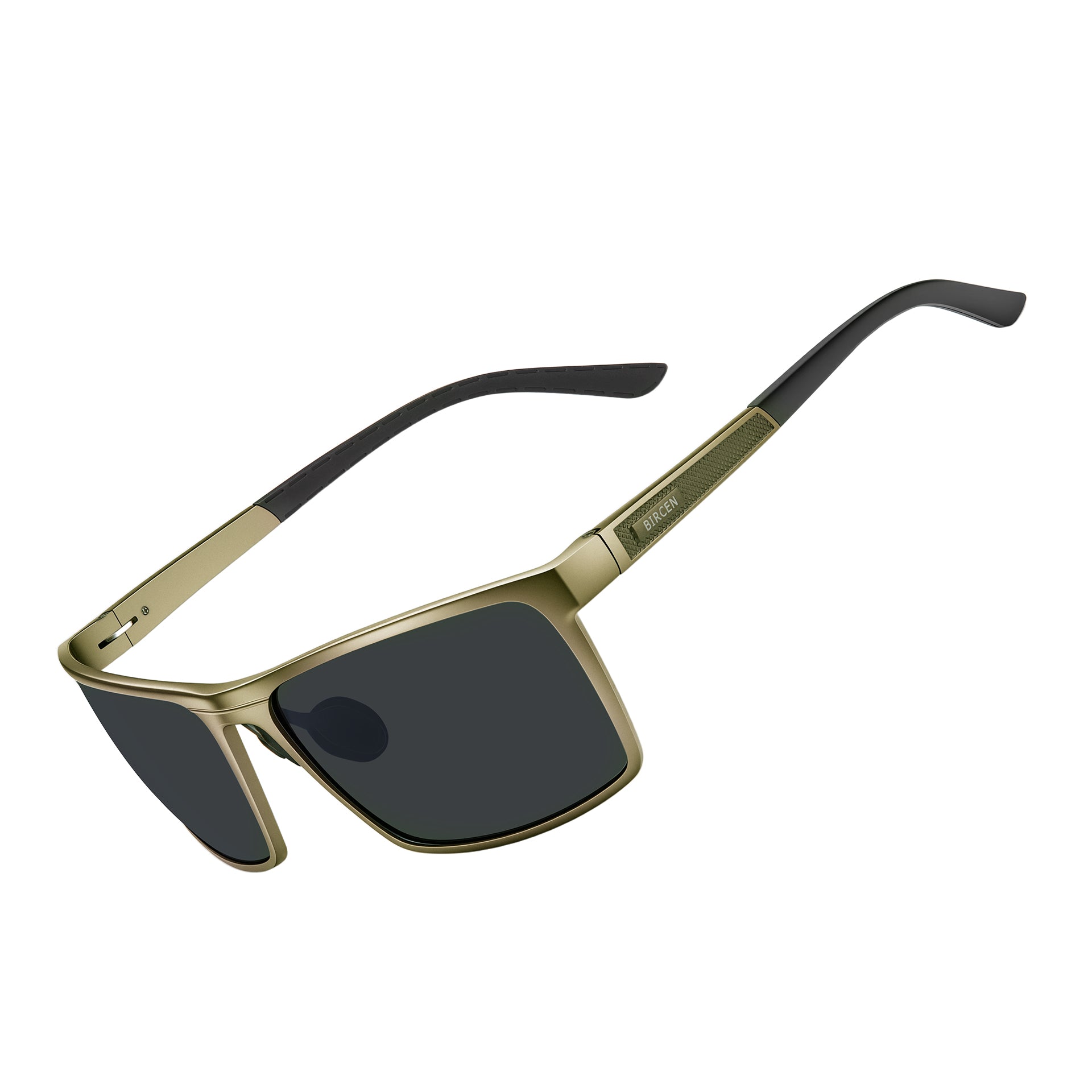 BIRCEN Mens Polarized Sunglasses for Driving: UV Protection Anti Glare Sun Glasses Lightweight Metal Shade for Travel Fishing