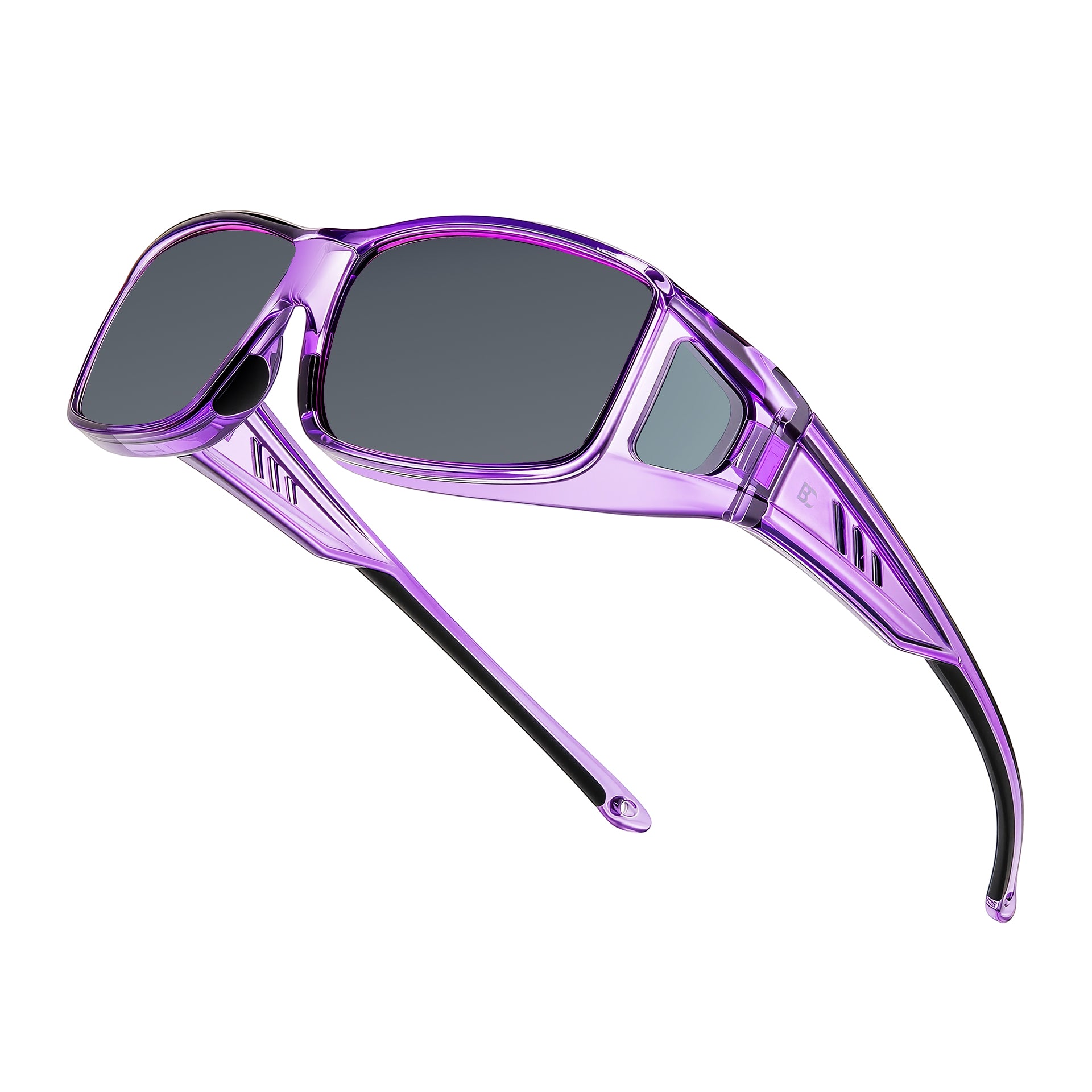 BIRCEN Polarized Fit Over Sunglasses: UV Protection Wrap Around TR90 Sunglasses Over Glasses for Men Women Driving Fishing