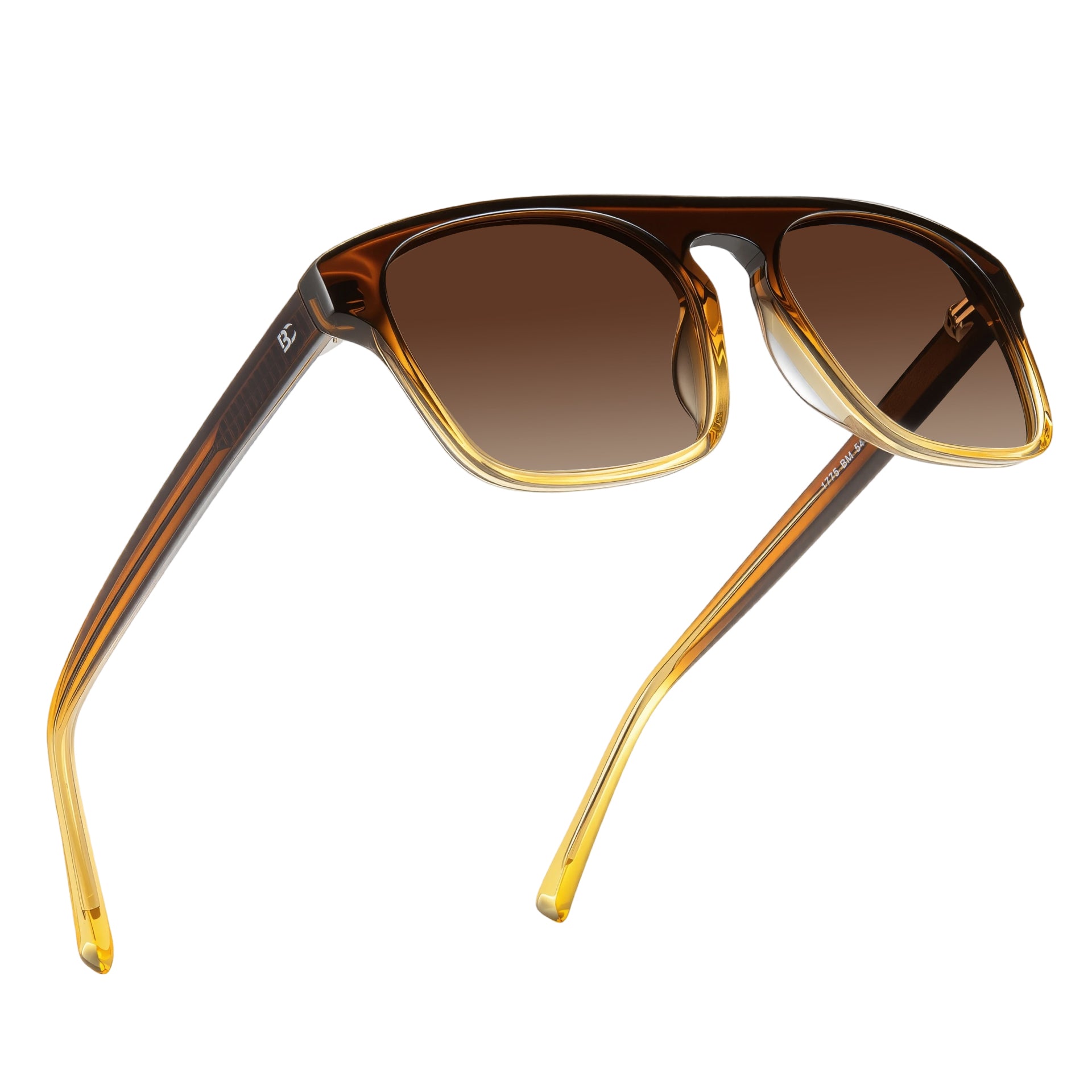 BIRCEN Mens Acetate Polarized Sunglasses: Retro Square Sun Glasses UV400 Protection Anti-Glare Shades for Driving Travel