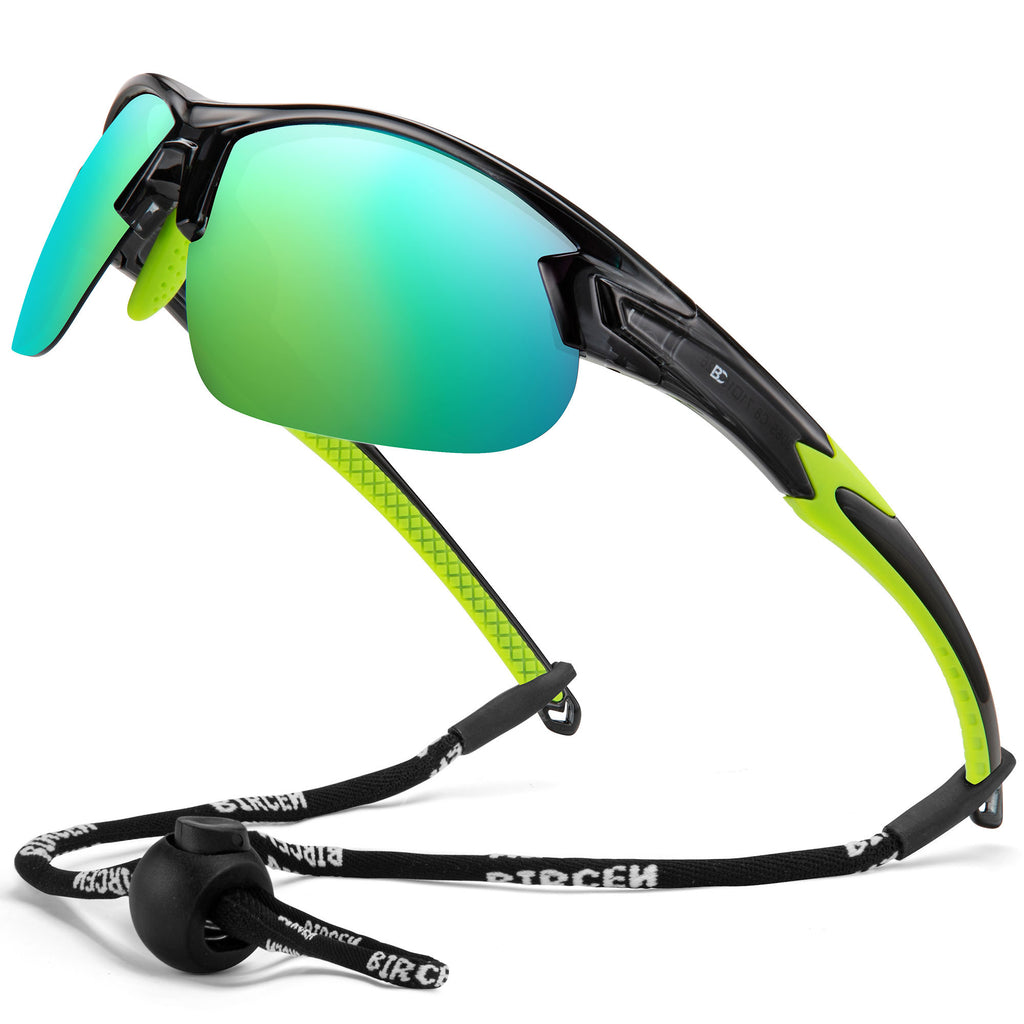 BIRCEN Polarized Sport Sunglasses for Men: UV Protection Fishing Shades for Golf Baseball Driving Motorcycle BC3065