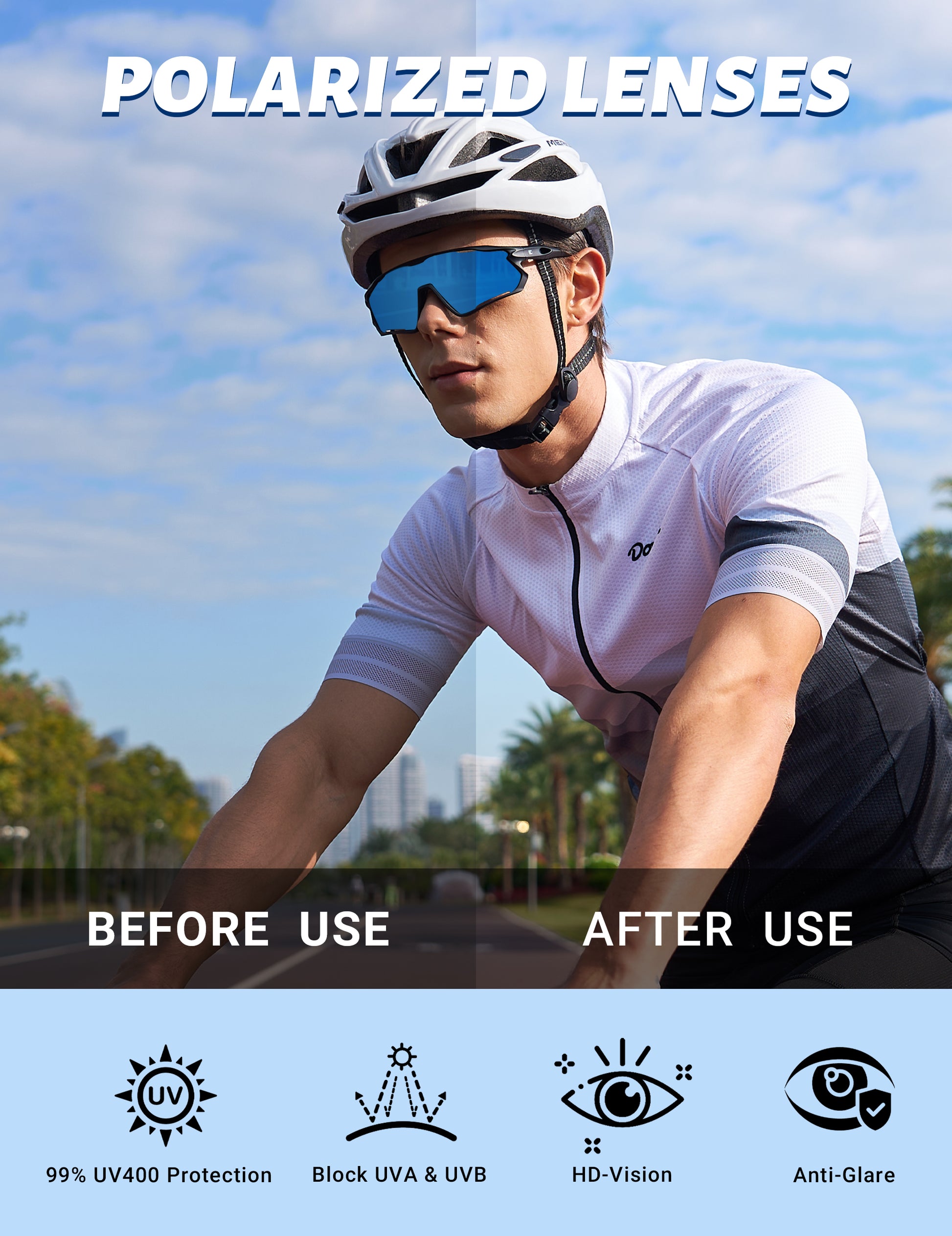 BIRCEN Polarized Baseball Running Sunglasses: TR90 Sports Cycling Glasses for Men Women UV400 Protection for Driving MTB BCY332