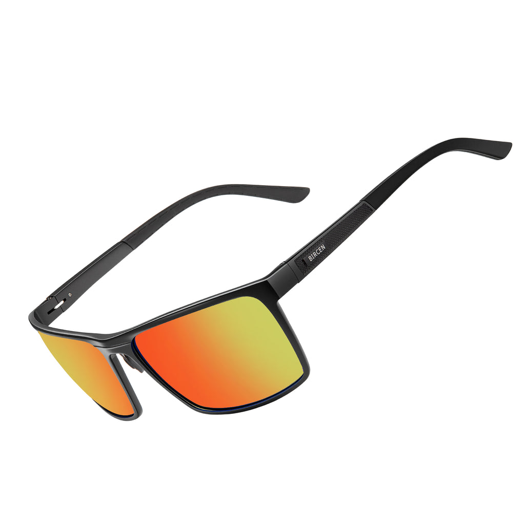 BIRCEN Mens Polarized Sunglasses for Driving: UV Protection Anti Glare Sun Glasses Lightweight Metal Shade for Travel Fishing