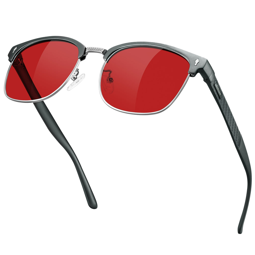 BIRCEN Blue Light Blocking Glasses: Al-Mg Metal Bluelight Computer Clear Glasses for Men Women Anti Eyestrain Office Home