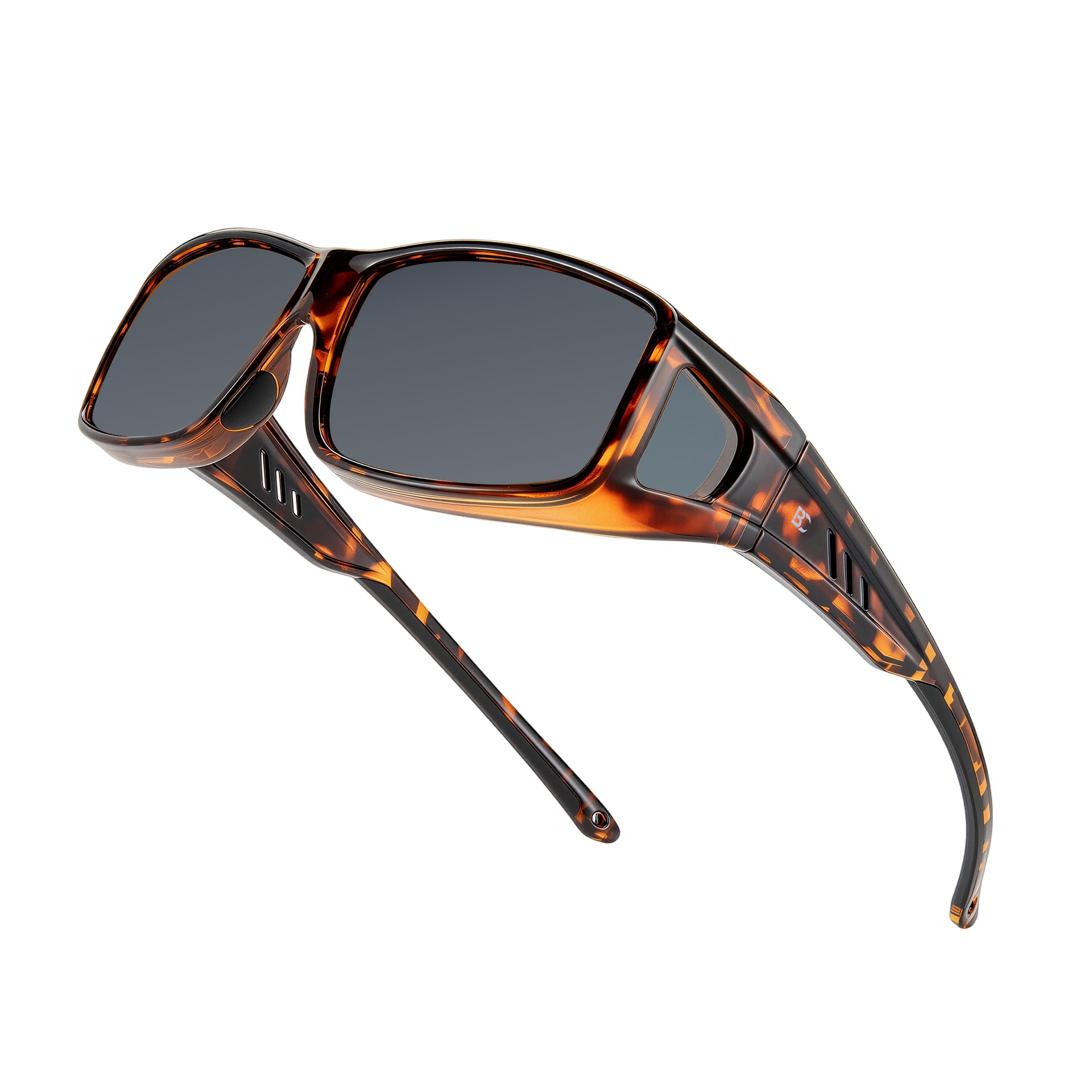BIRCEN Polarized Fit Over Sunglasses: UV Protection Wrap Around TR90 Sunglasses Over Glasses for Men Women Driving Fishing