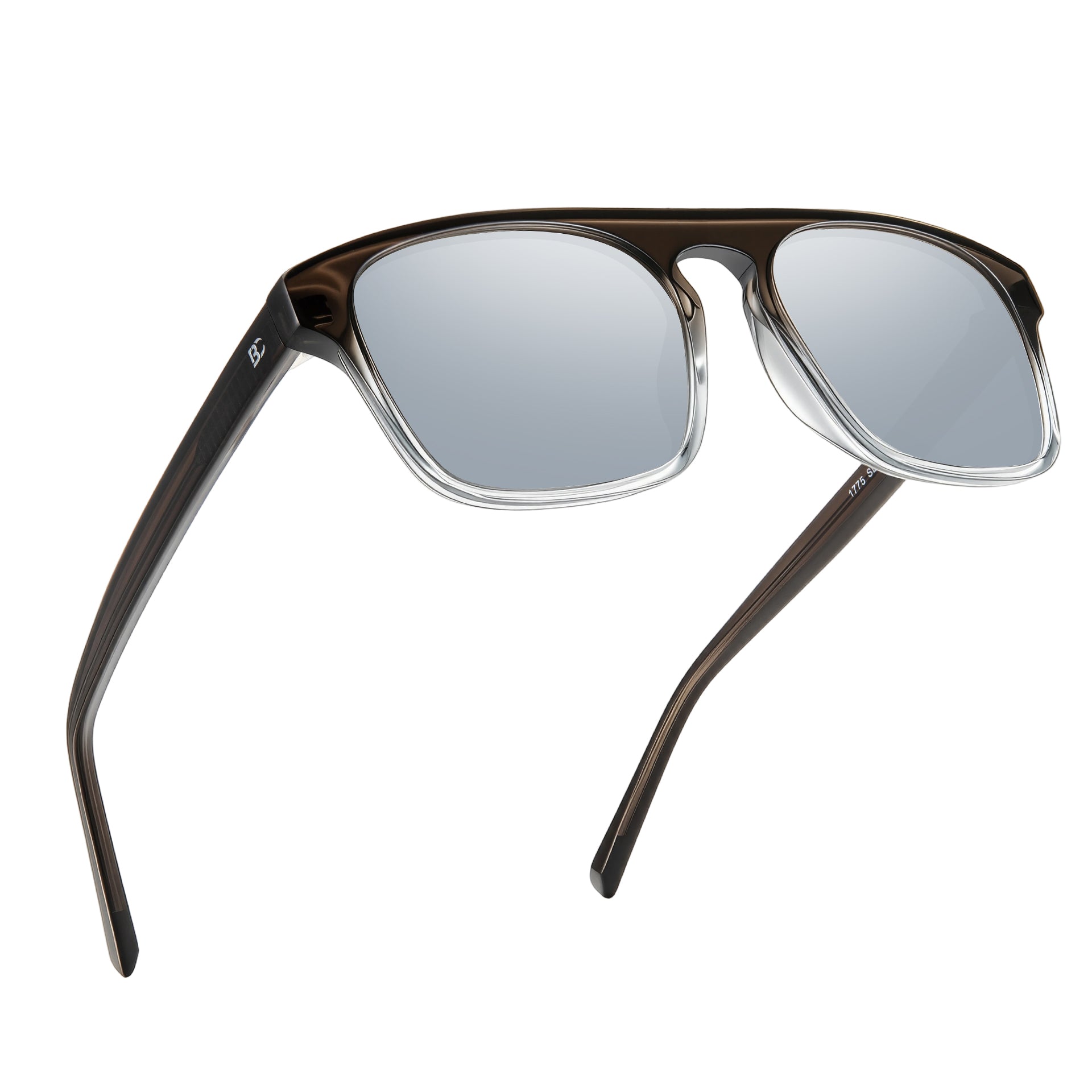 BIRCEN Mens Acetate Polarized Sunglasses: Retro Square Sun Glasses UV400 Protection Anti-Glare Shades for Driving Travel