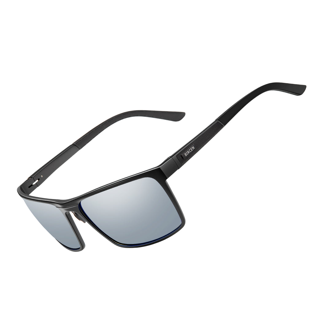 BIRCEN Mens Polarized Sunglasses for Driving: UV Protection Anti Glare Sun Glasses Lightweight Metal Shade for Travel Fishing