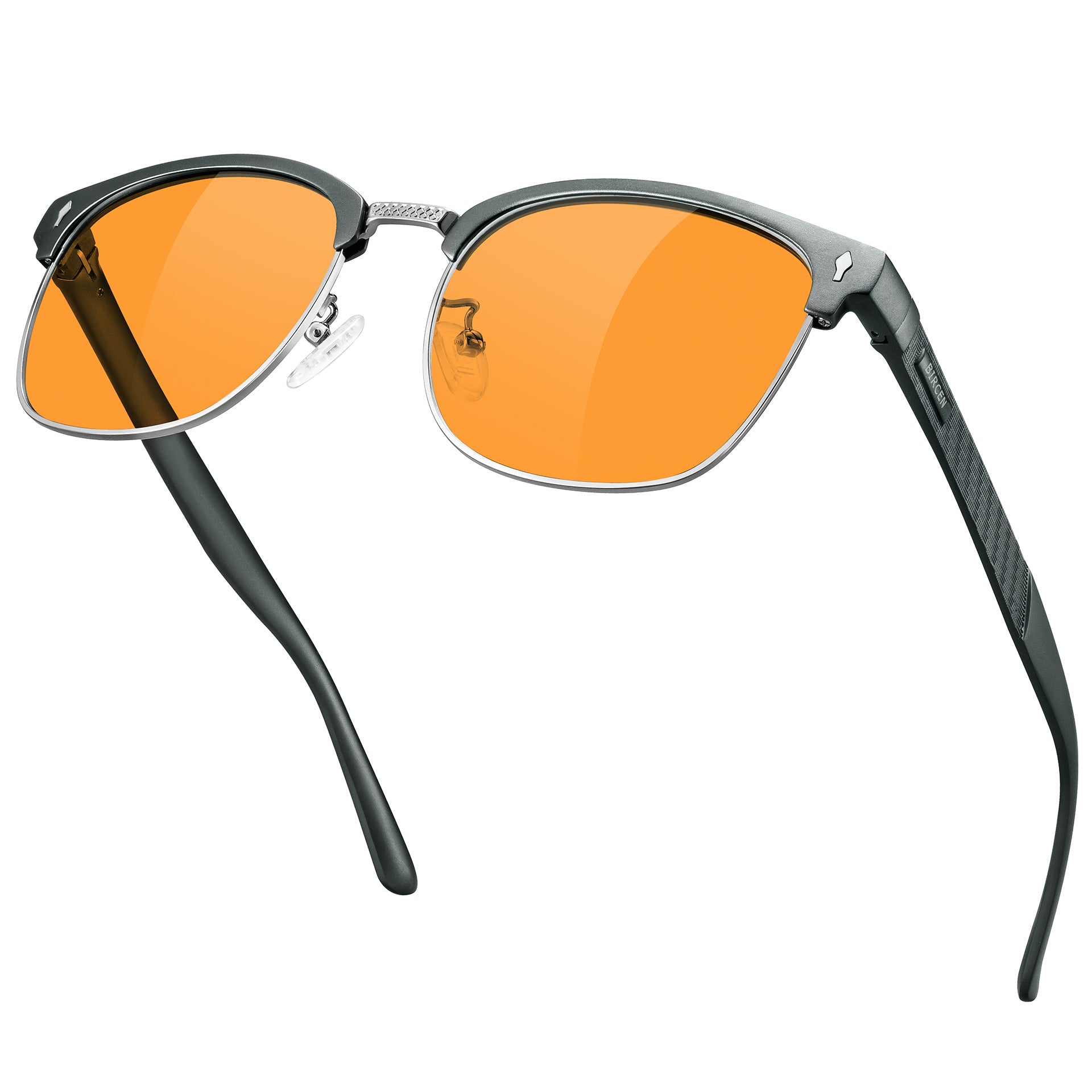 BIRCEN Blue Light Blocking Glasses: Al-Mg Metal Bluelight Computer Clear Glasses for Men Women Anti Eyestrain Office Home