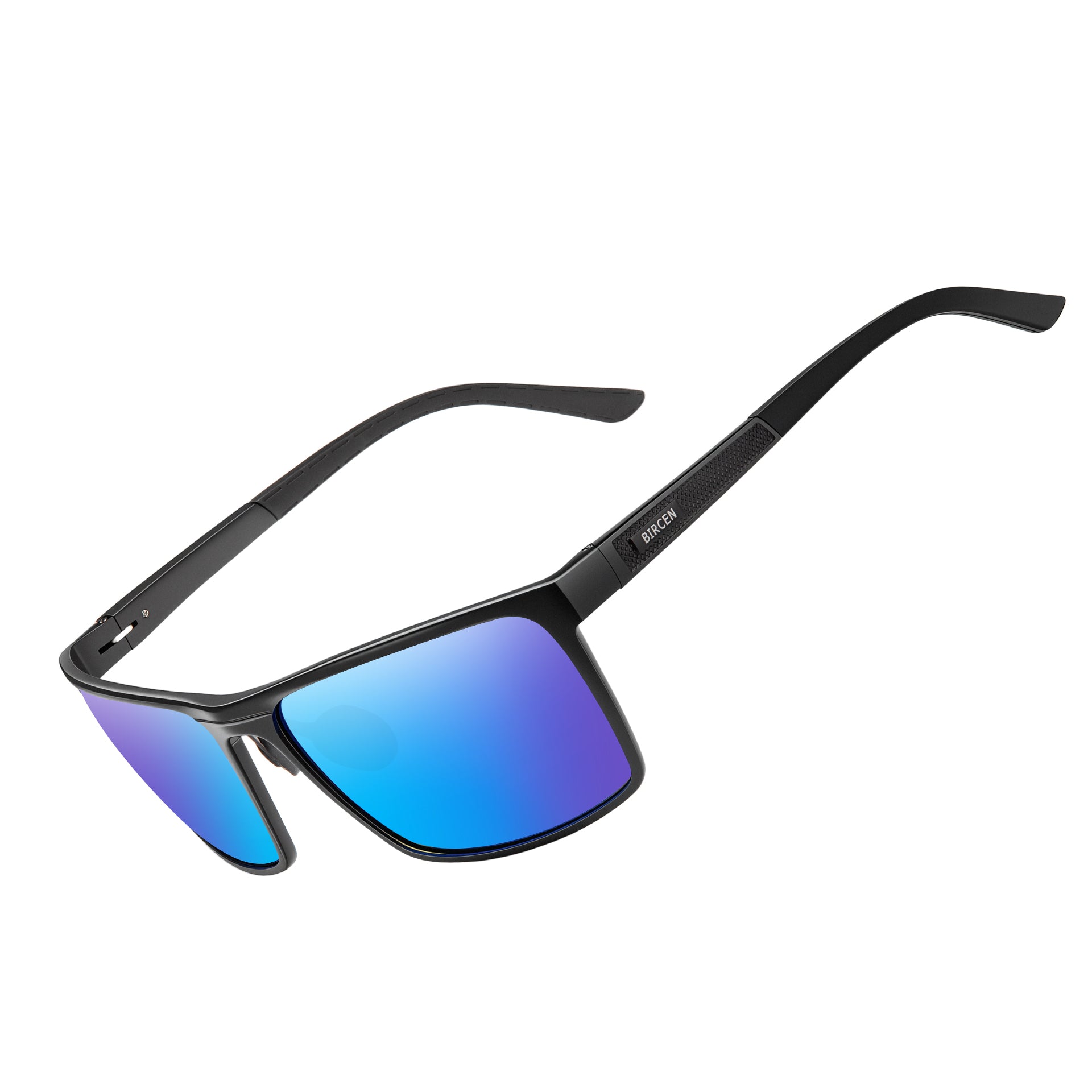 BIRCEN Mens Polarized Sunglasses for Driving: UV Protection Anti Glare Sun Glasses Lightweight Metal Shade for Travel Fishing