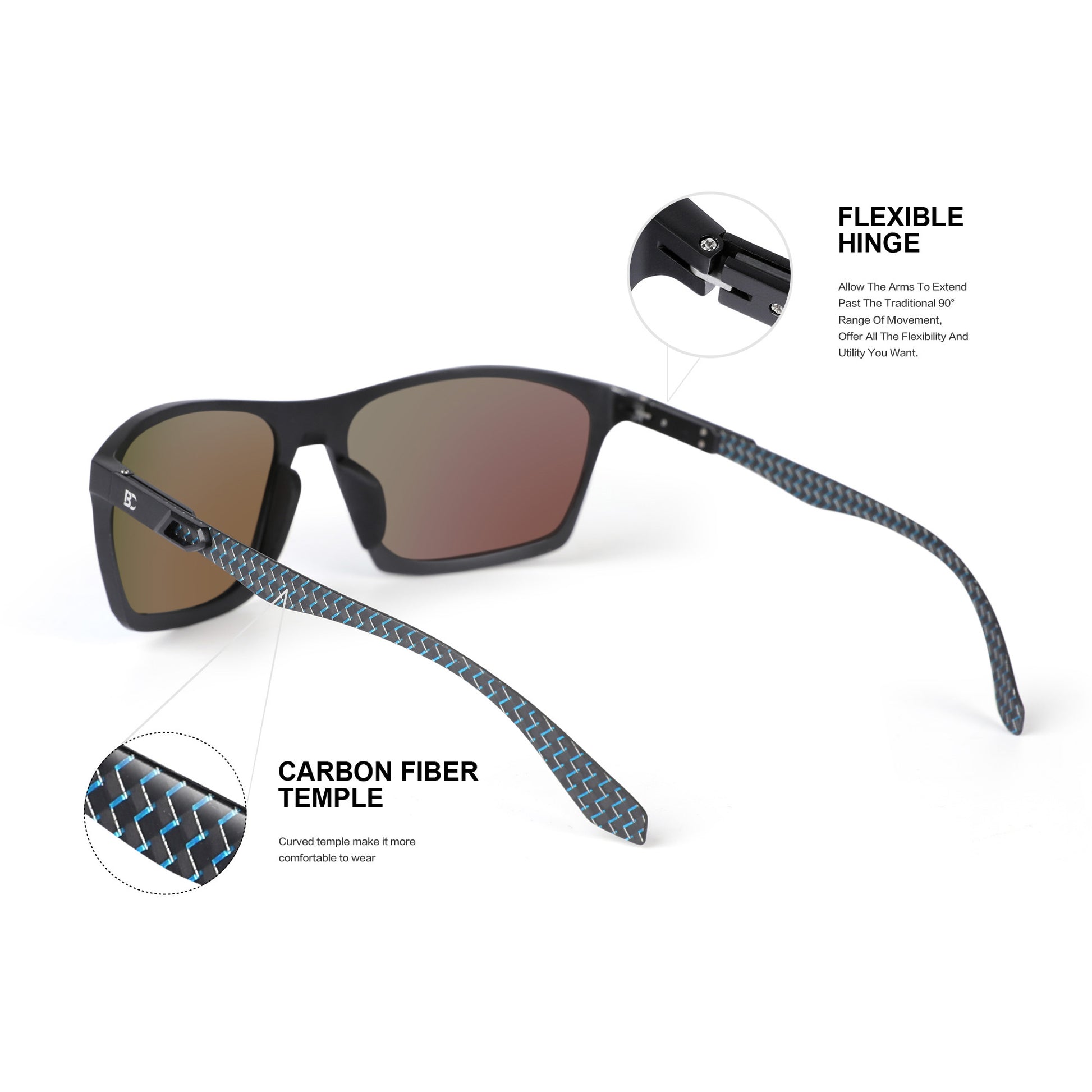 BIRCEN Men Carbon Fiber Sunglasses BC8093