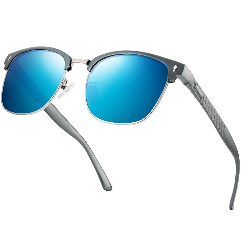 BIRCEN Polarized Sunglasses for Men UV - Protection Classic Shades for Driving Sports Fishing with Al-Mg Metal Frame