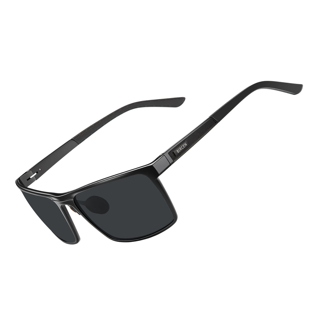 BIRCEN Mens Polarized Sunglasses for Driving: UV Protection Anti Glare Sun Glasses Lightweight Metal Shade for Travel Fishing