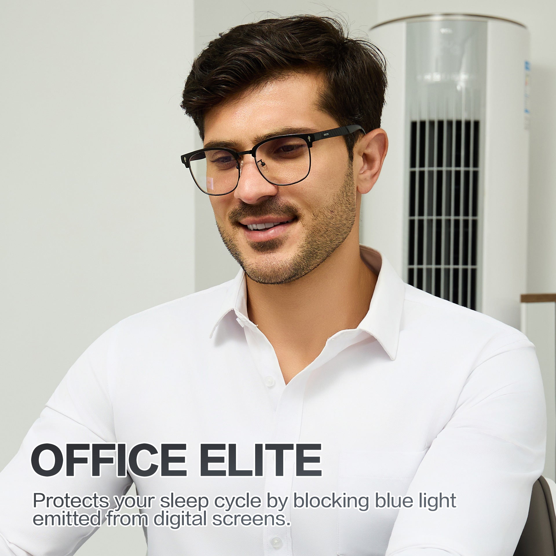 BIRCEN Blue Light Blocking Glasses: Al-Mg Metal Bluelight Computer Clear Glasses for Men Women Anti Eyestrain Office Home BC8806L