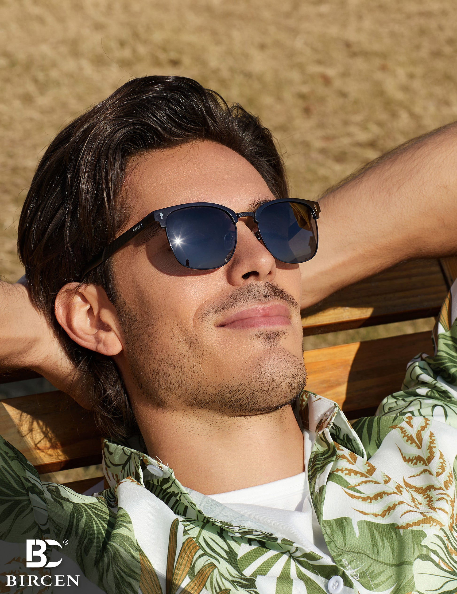 BIRCEN Polarized Sunglasses for Men UV - Protection Classic Shades for Driving Sports Fishing with Al-Mg Metal Frame