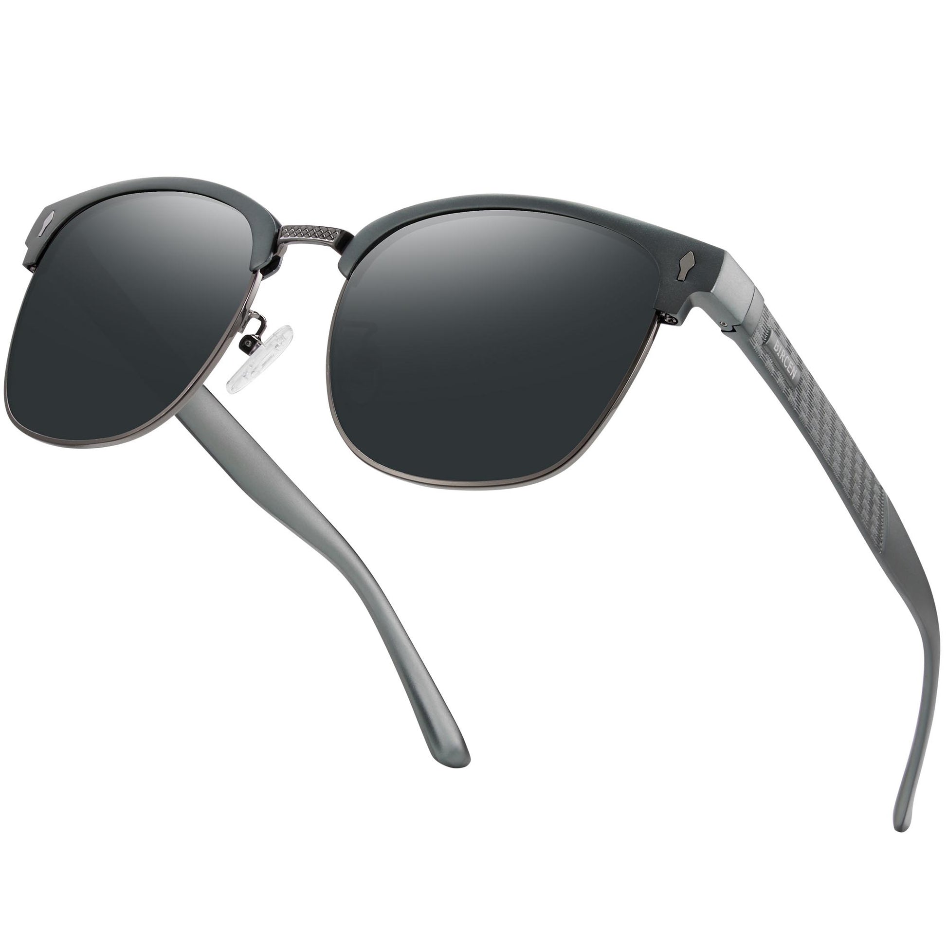 BIRCEN Polarized Sunglasses for Men UV - Protection Classic Shades for Driving Sports Fishing with Al-Mg Metal Frame BC8806