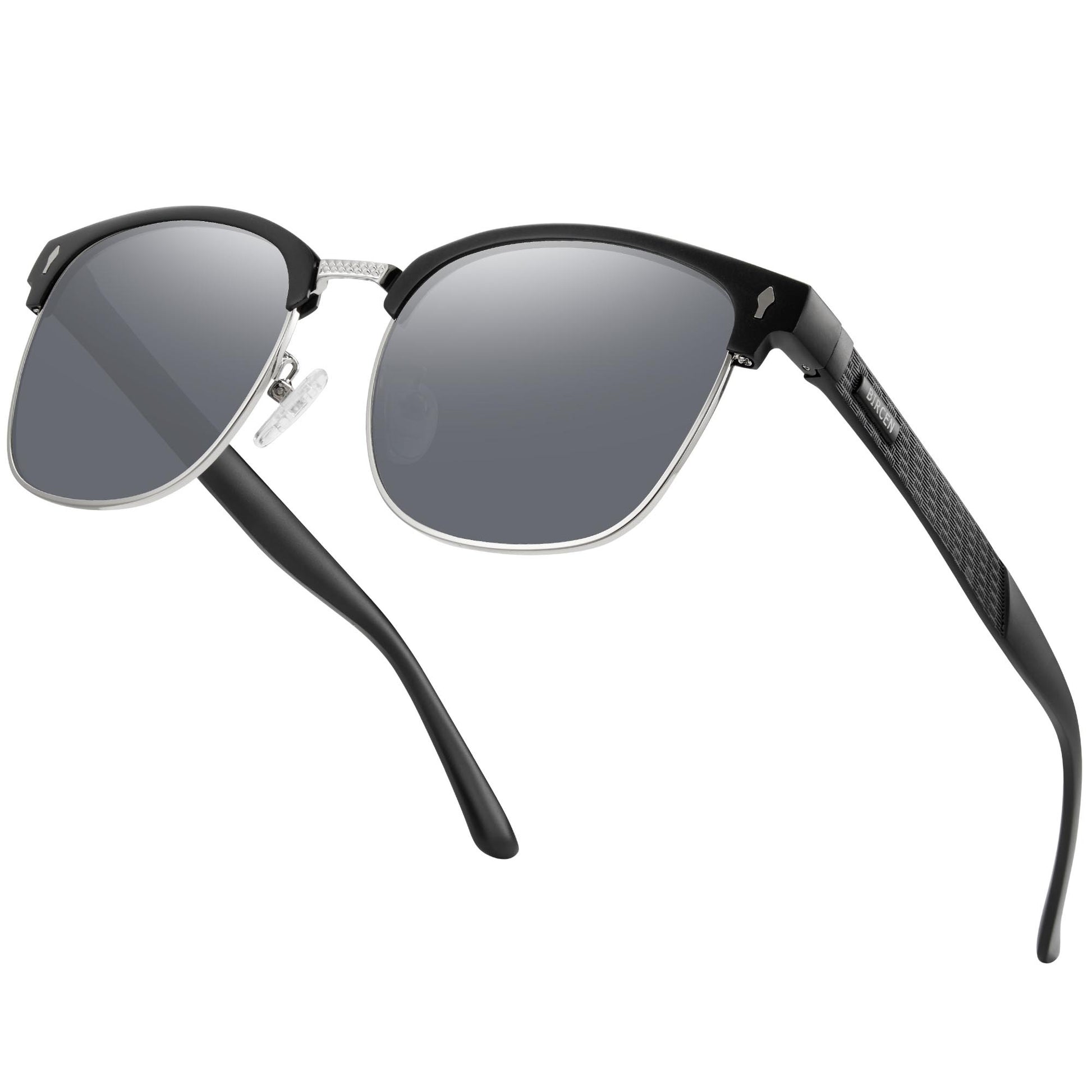BIRCEN Polarized Sunglasses for Men UV - Protection Classic Shades for Driving Sports Fishing with Al-Mg Metal Frame BC8806
