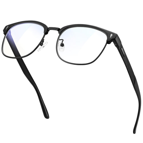 BIRCEN Blue Light Blocking Glasses: Al-Mg Metal Bluelight Computer Clear Glasses for Men Women Anti Eyestrain Office Home