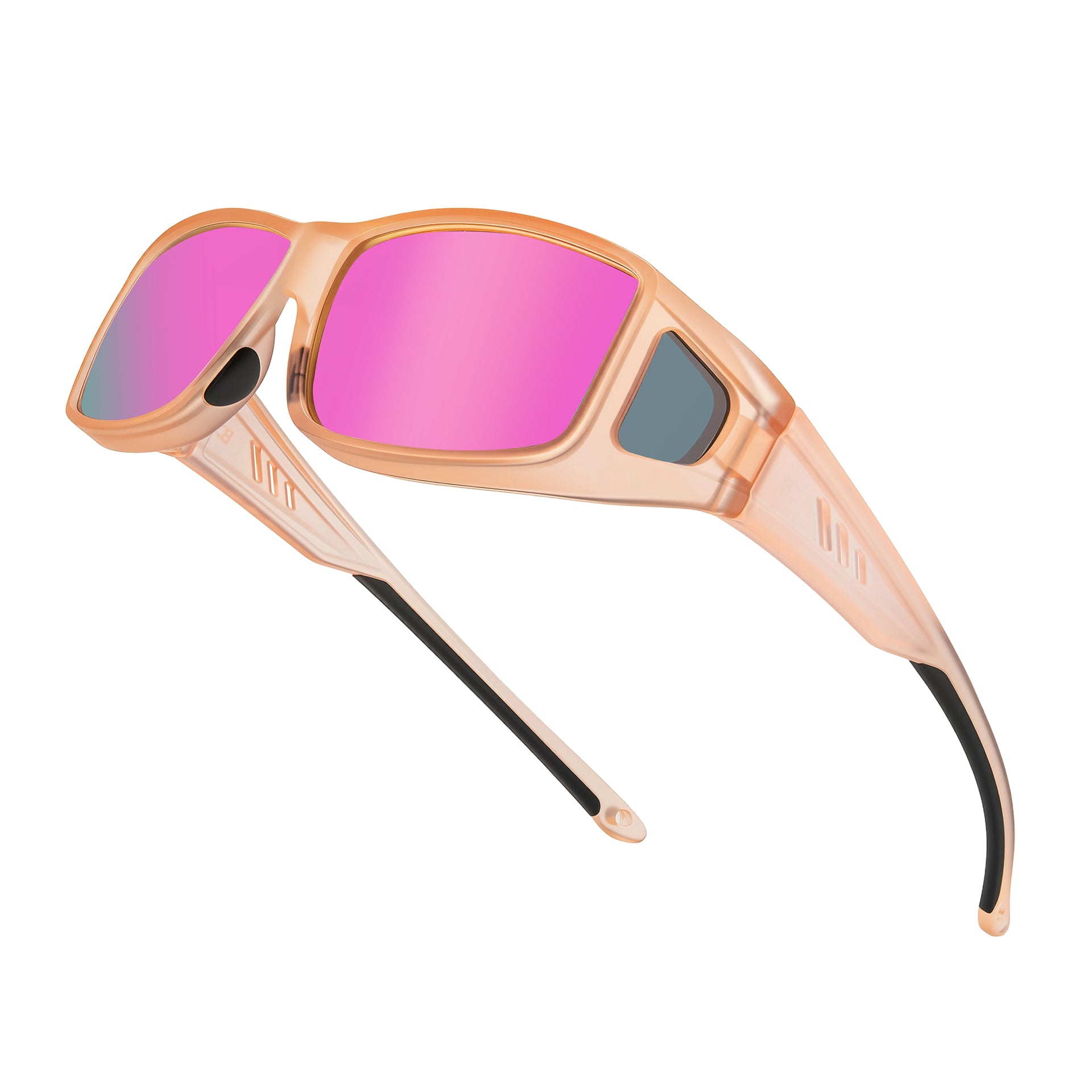 BIRCEN Polarized Fit Over Sunglasses: UV Protection Wrap Around TR90 Sunglasses Over Glasses for Men Women Driving Fishing