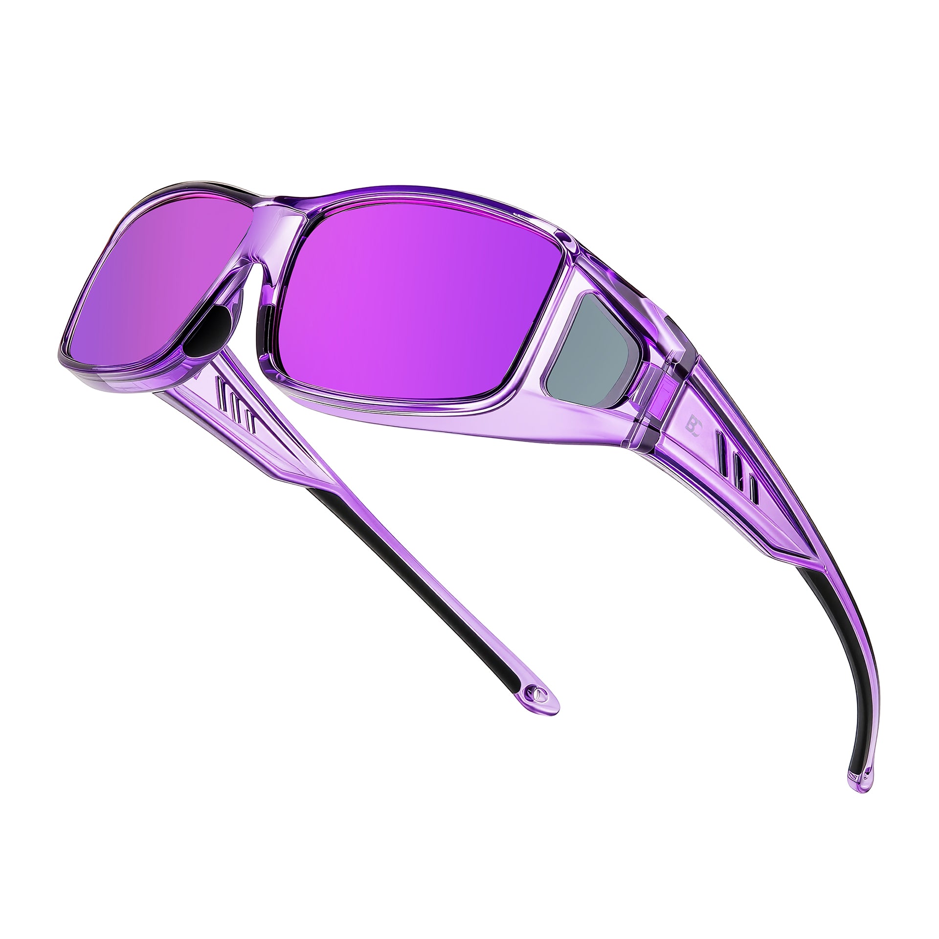 BIRCEN Polarized Fit Over Sunglasses: UV Protection Wrap Around TR90 Sunglasses Over Glasses for Men Women Driving Fishing