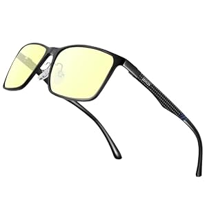 BIRCEN Mens Blue Light Glasses: Lightweight Al-Mg Metal Bluelight Blocking Computer Glasses Anti Eyestrain for Office & Home BC2684L