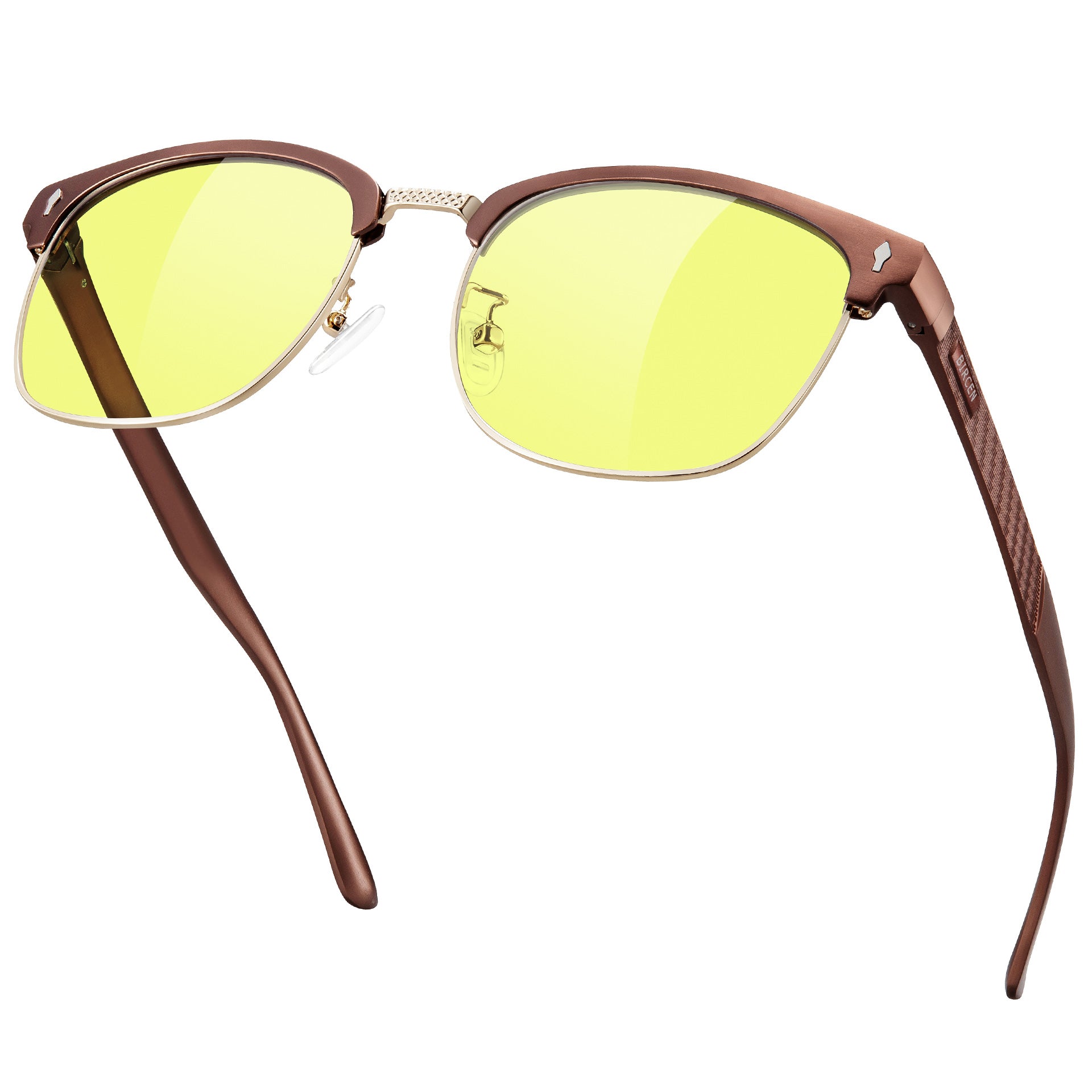 BIRCEN Blue Light Blocking Glasses: Al-Mg Metal Bluelight Computer Clear Glasses for Men Women Anti Eyestrain Office Home BC8806L
