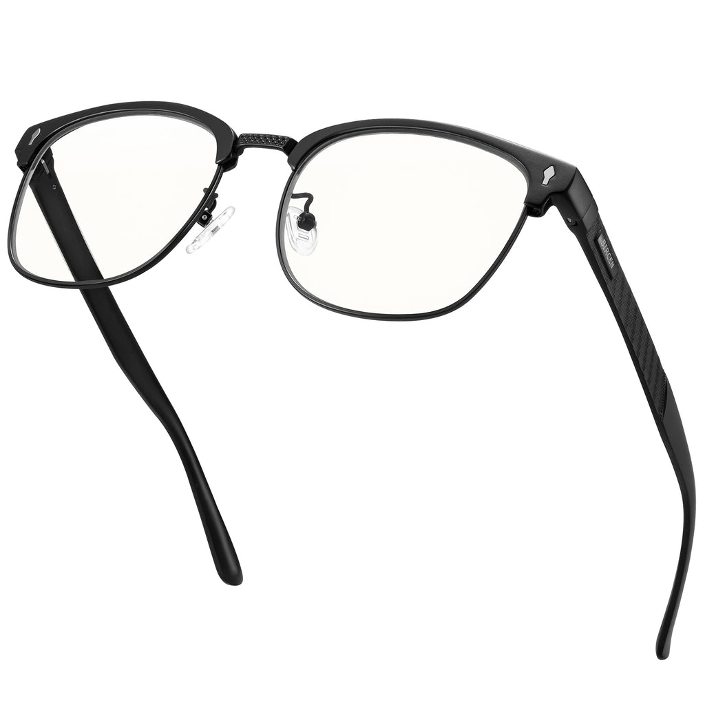 BIRCEN Blue Light Blocking Glasses: Al-Mg Metal Bluelight Computer Clear Glasses for Men Women Anti Eyestrain Office Home BC8806L