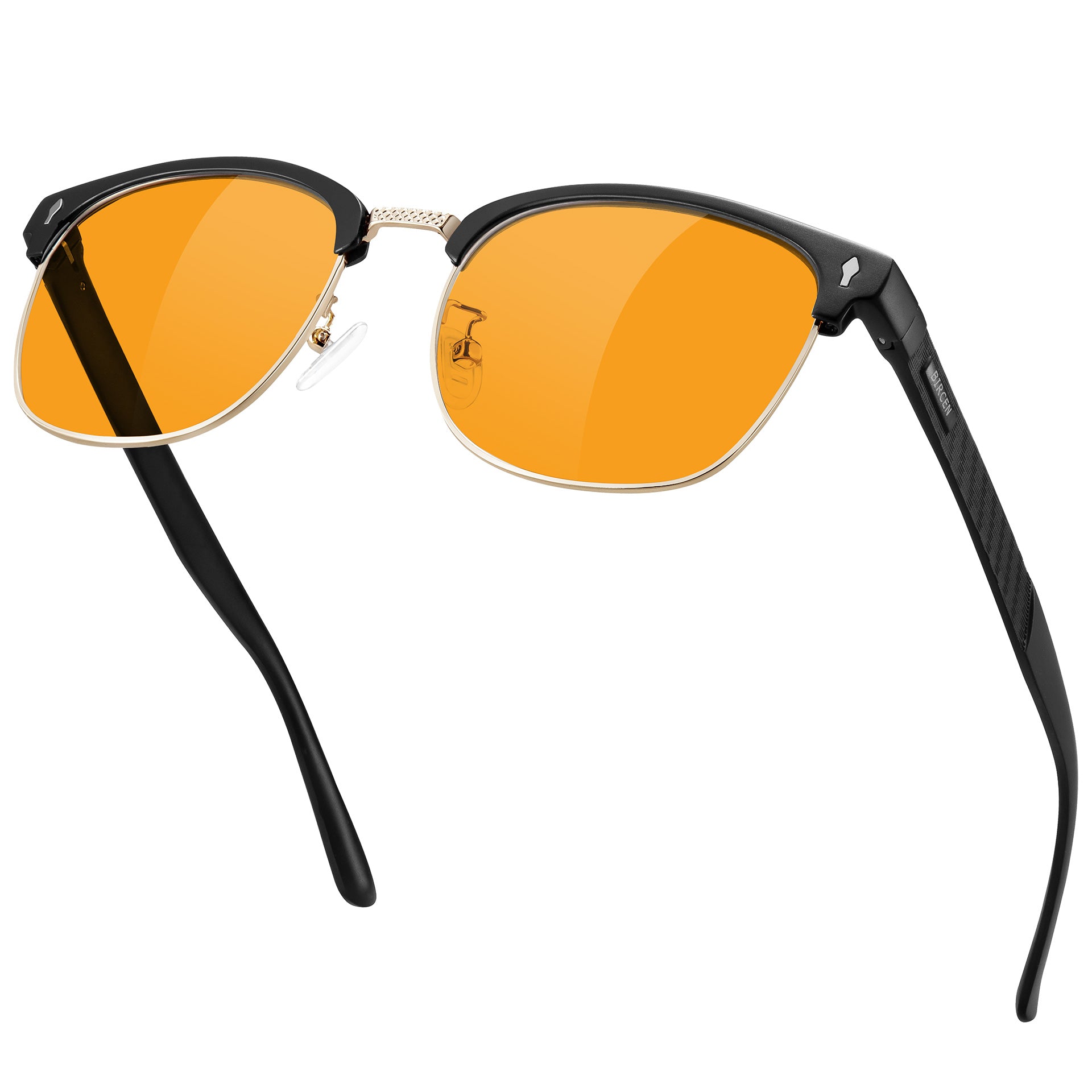BIRCEN Blue Light Blocking Glasses: Al-Mg Metal Bluelight Computer Clear Glasses for Men Women Anti Eyestrain Office Home BC8806L