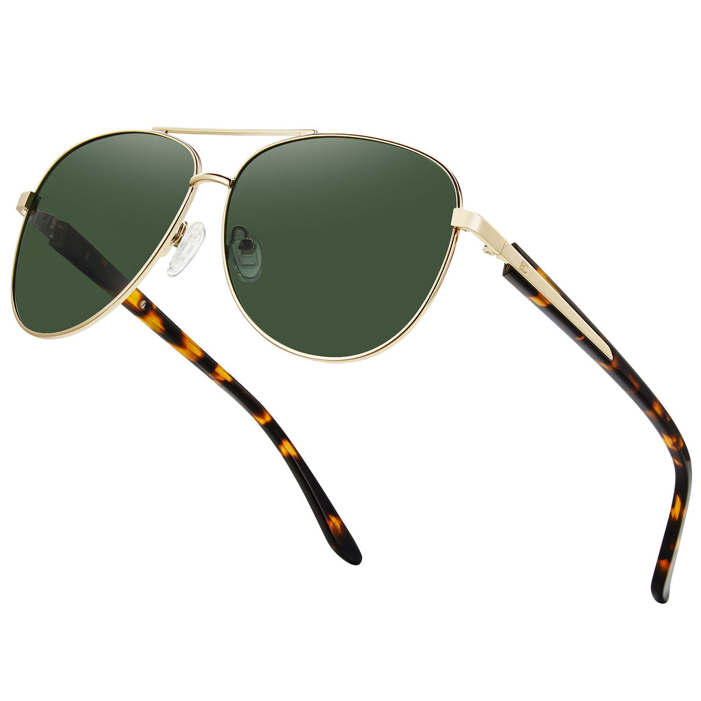 BIRCEN Polarized Aviator Sunglasses for Women : UV Protection Acetate Square Sunglass With Retro Classic Style
